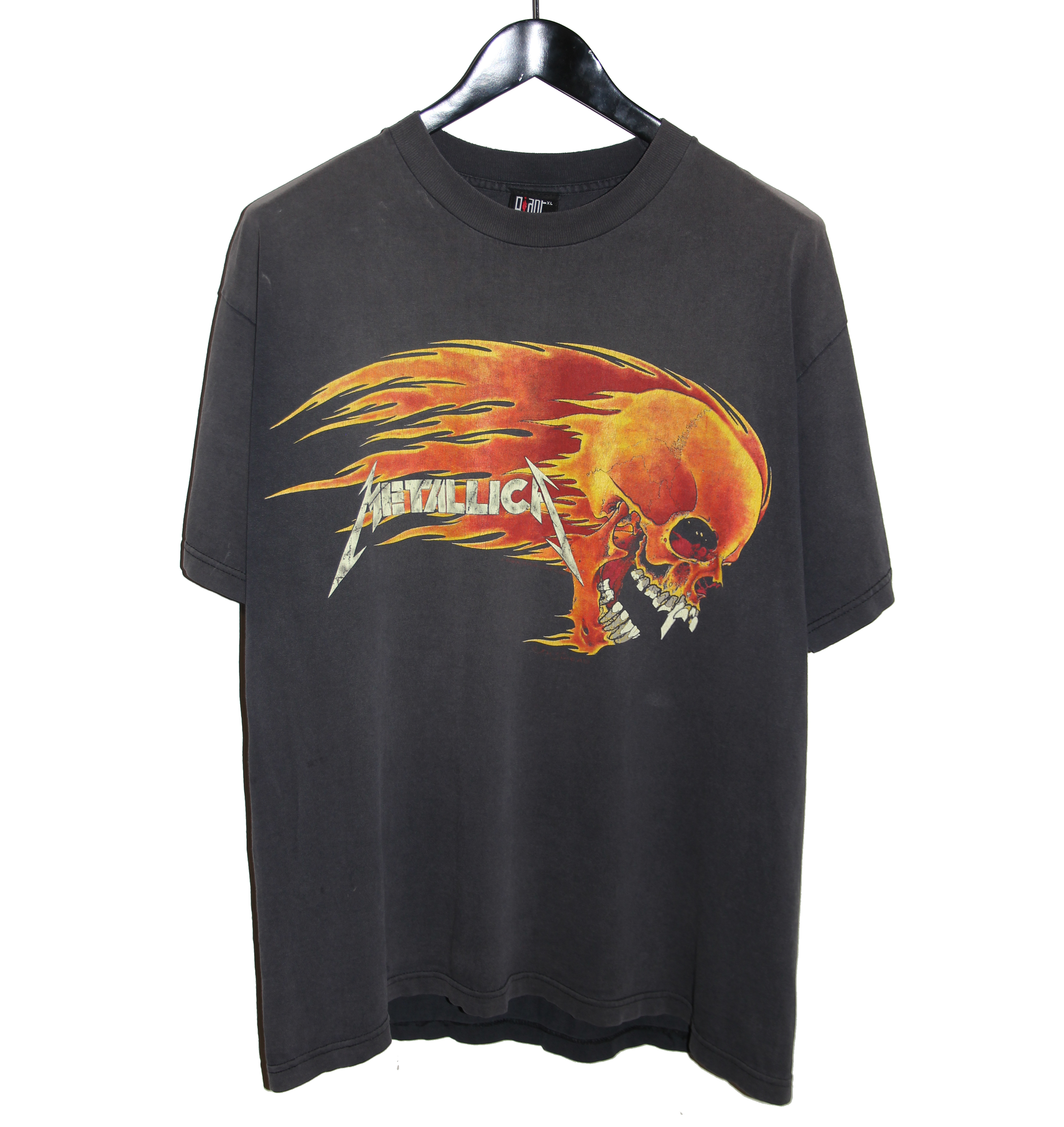 Metallica 1994 Pushead Flaming Skull Shirt