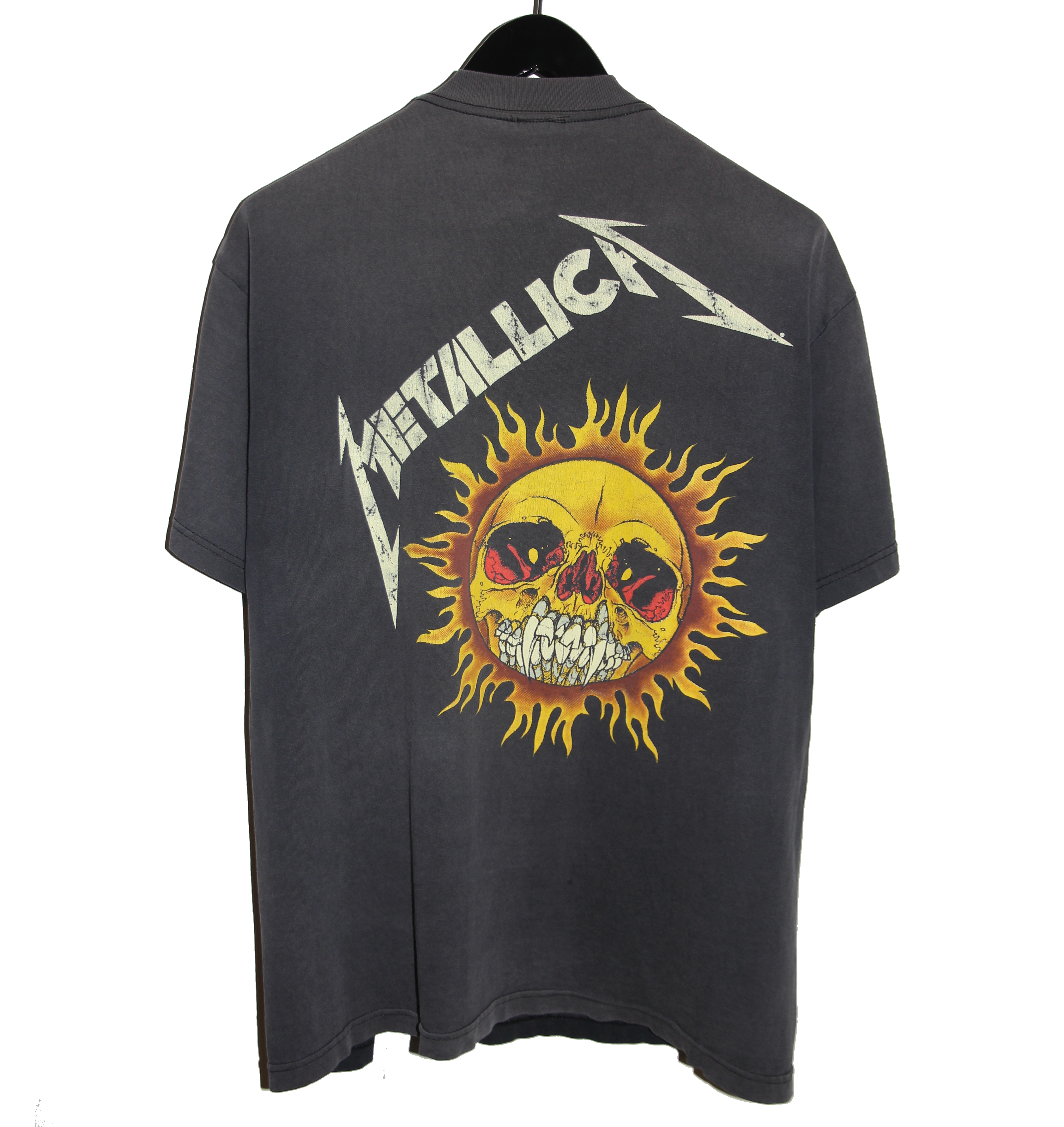 Metallica 1994 Pushead Flaming Skull Shirt