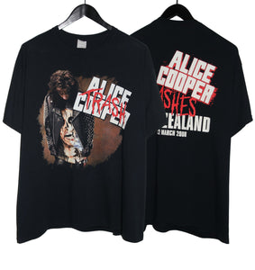 Alice Cooper 2008 Trashes New Zealand Tour Shirt - Faded AU