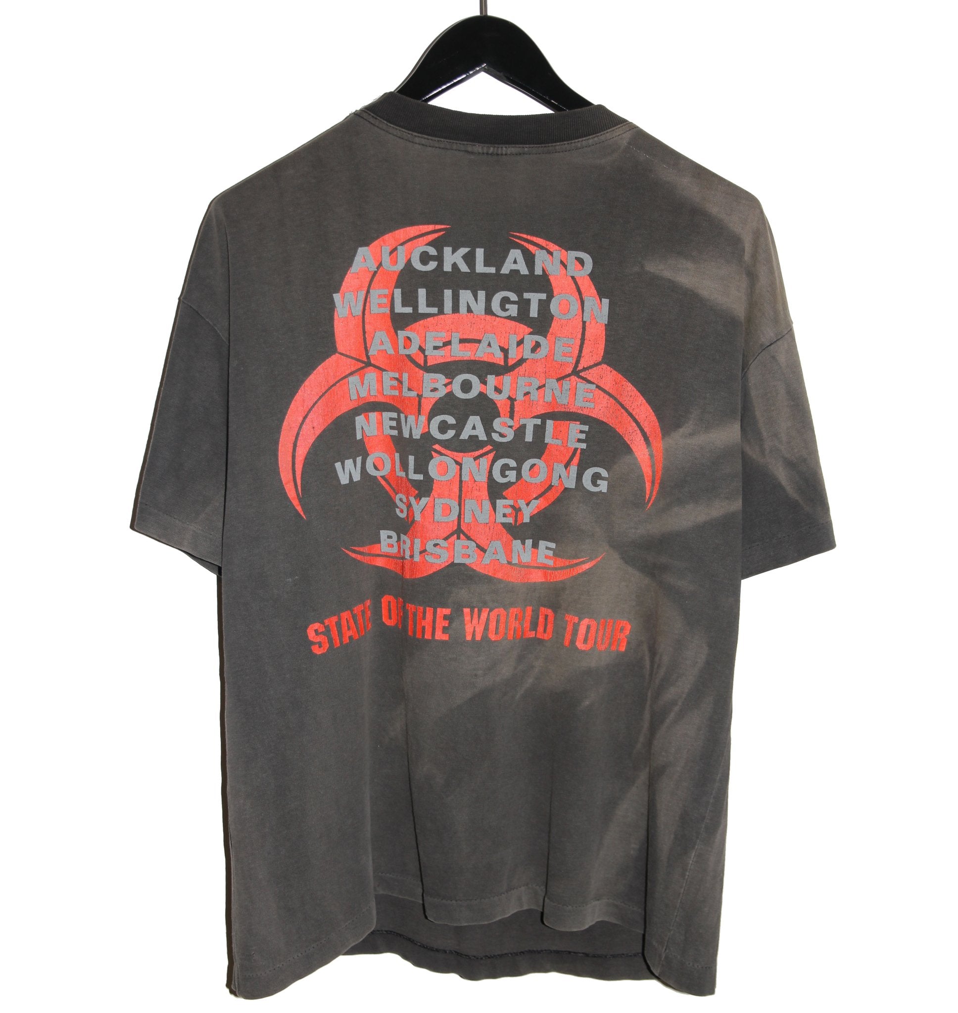 Biohazard 1994 State of the World Australian Tour Shirt - Faded AU