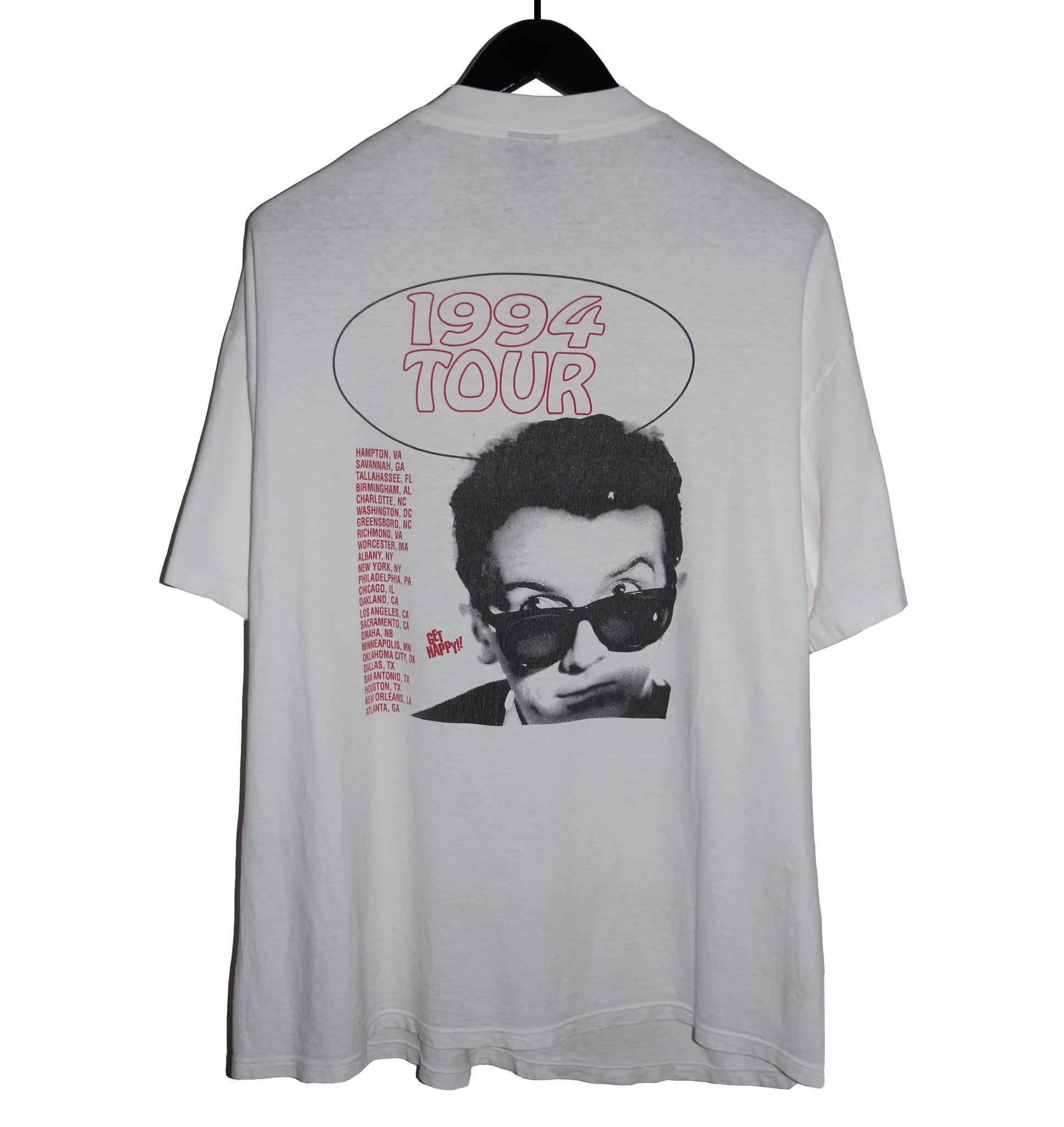 Elvis Costello 1994 Brutal Youth Tour Shirt - Faded AU