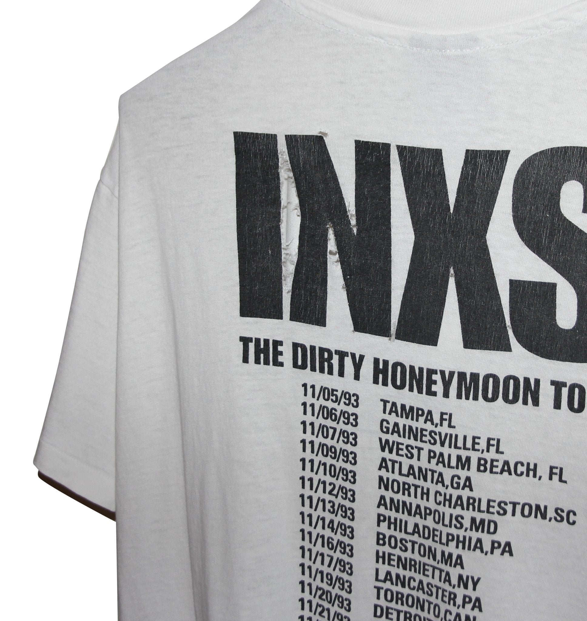 INXS 1993 The Dirty Honeymoon Tour Shirt - Faded AU