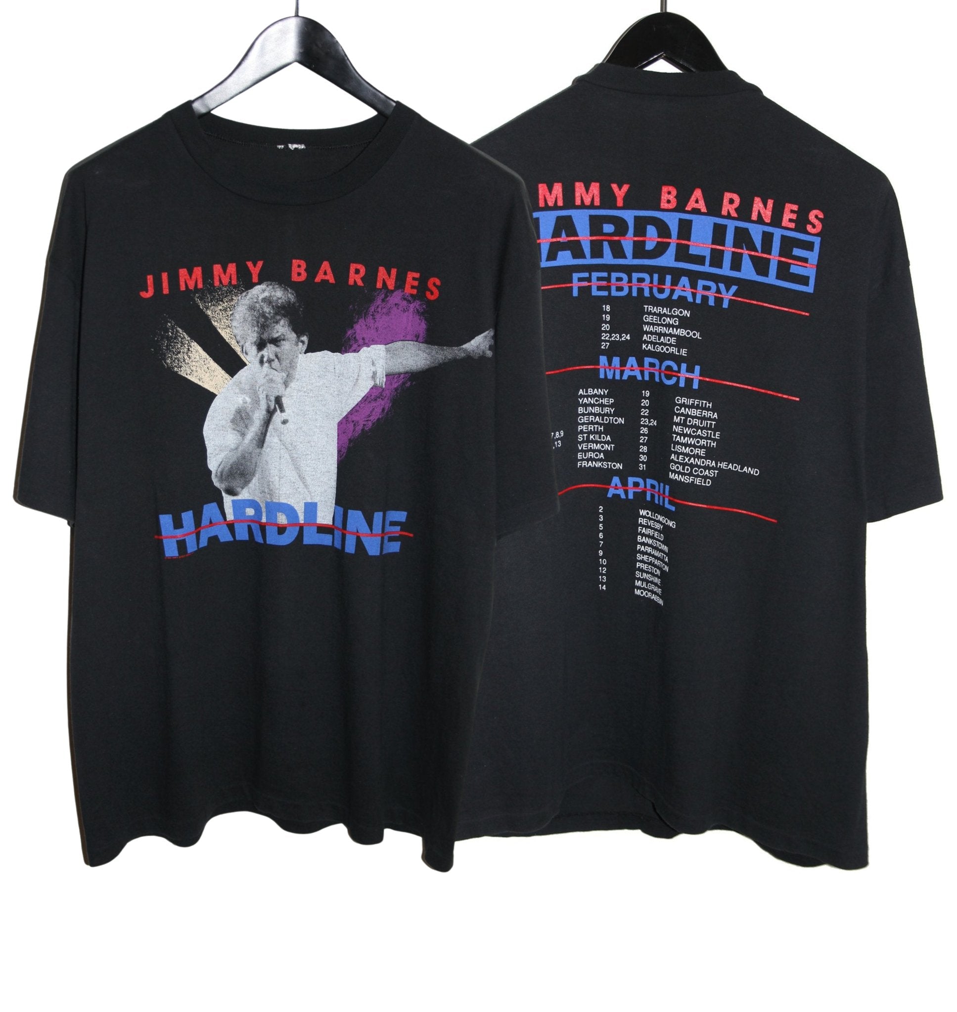 Jimmy Barnes 1991 Hardline Tour Shirt - Faded AU