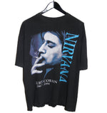 Kurt Cobain 1994 Blue Smoking Memorial Shirt - Faded AU