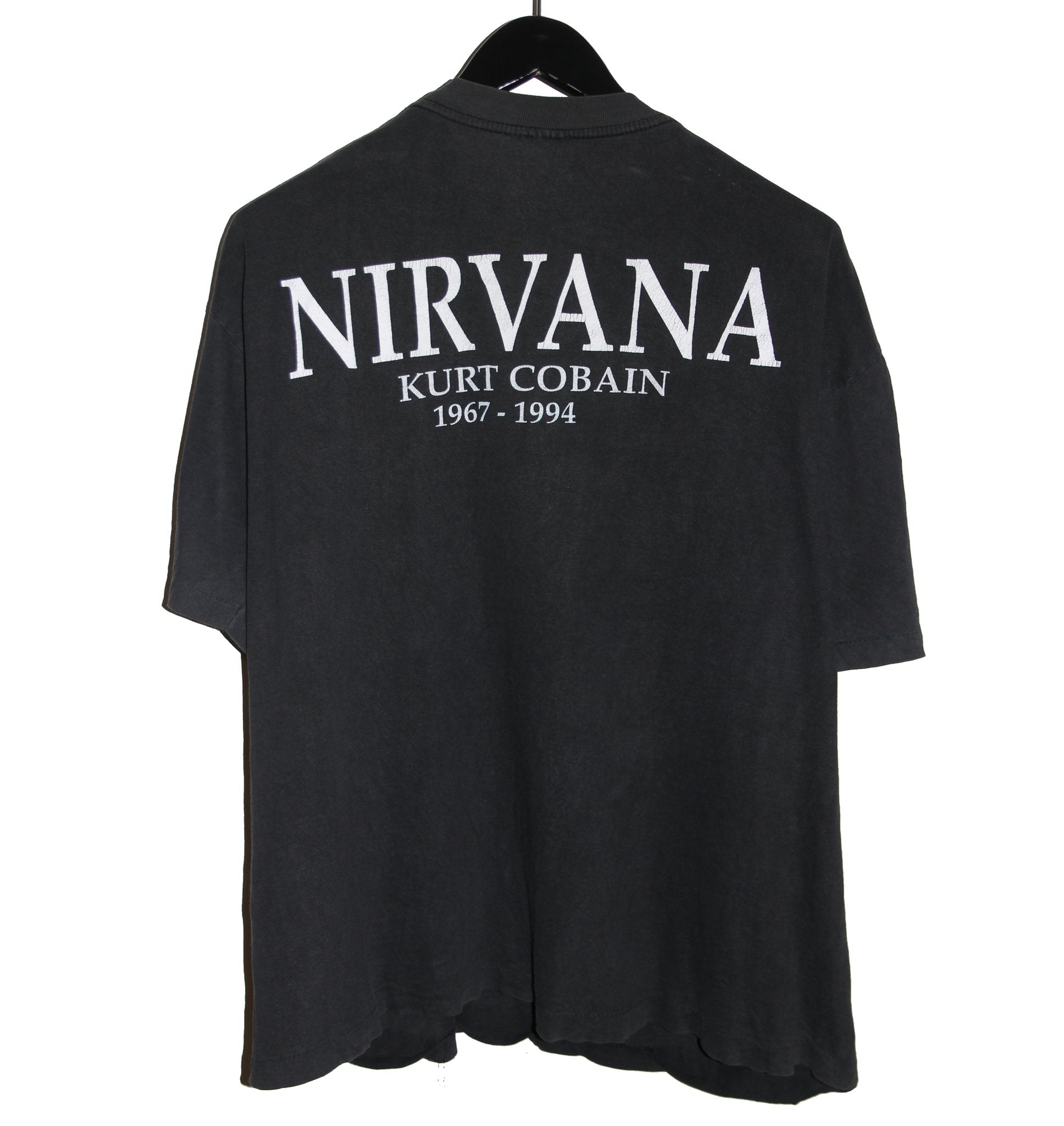 Kurt Cobain 1994 Blue Smoking Memorial Shirt - Faded AU