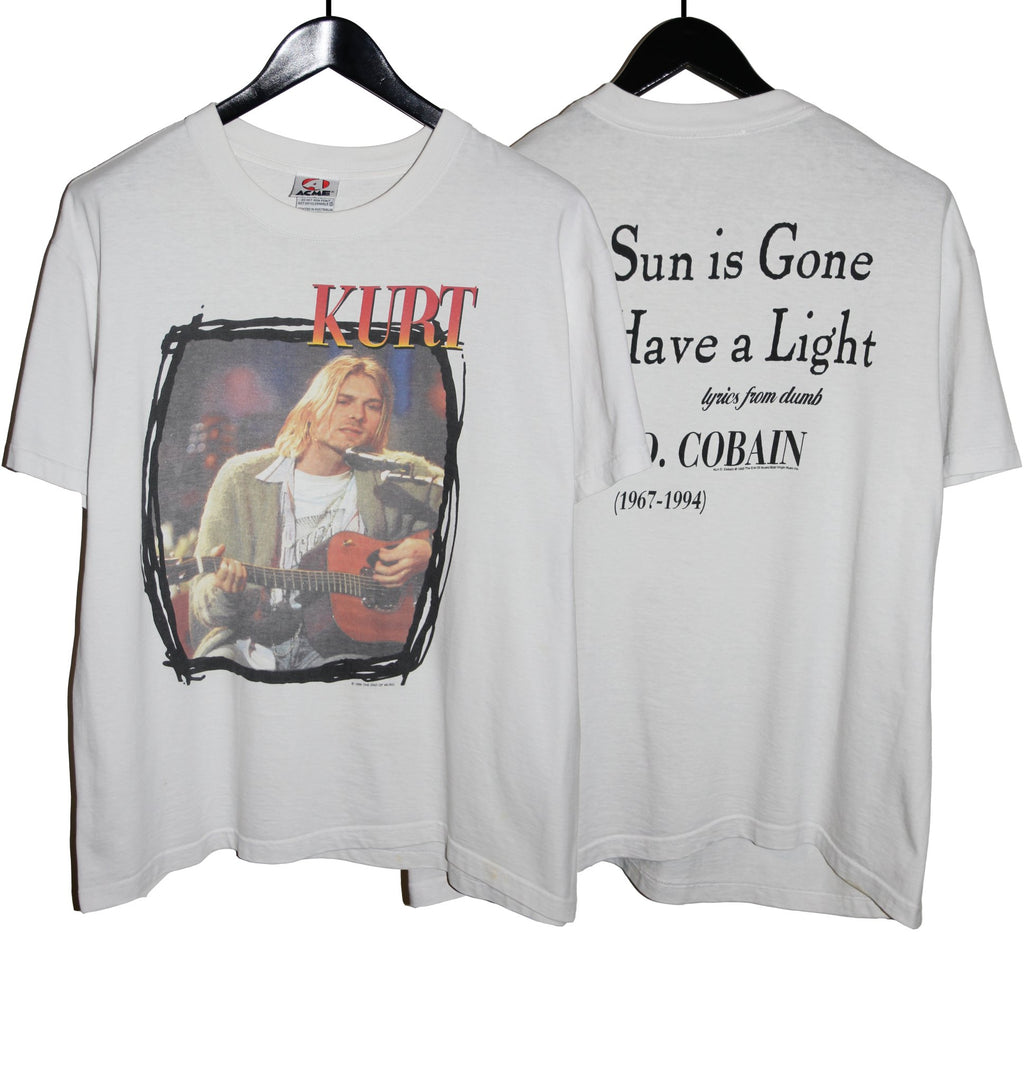 Kurt Cobain 1995 MTV Unplugged Memorial Shirt - Faded AU