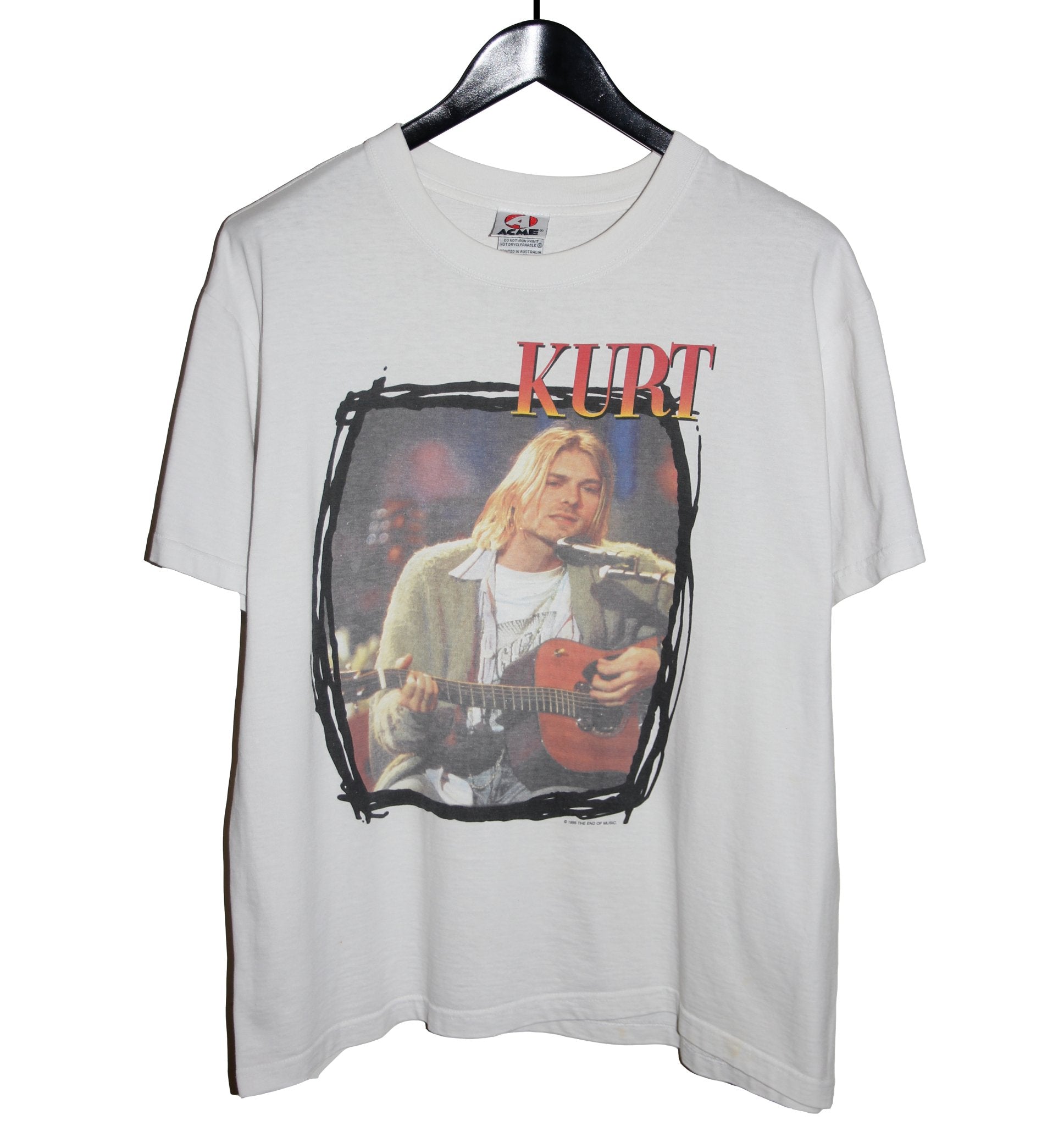 Kurt Cobain 1995 MTV Unplugged Memorial Shirt - Faded AU