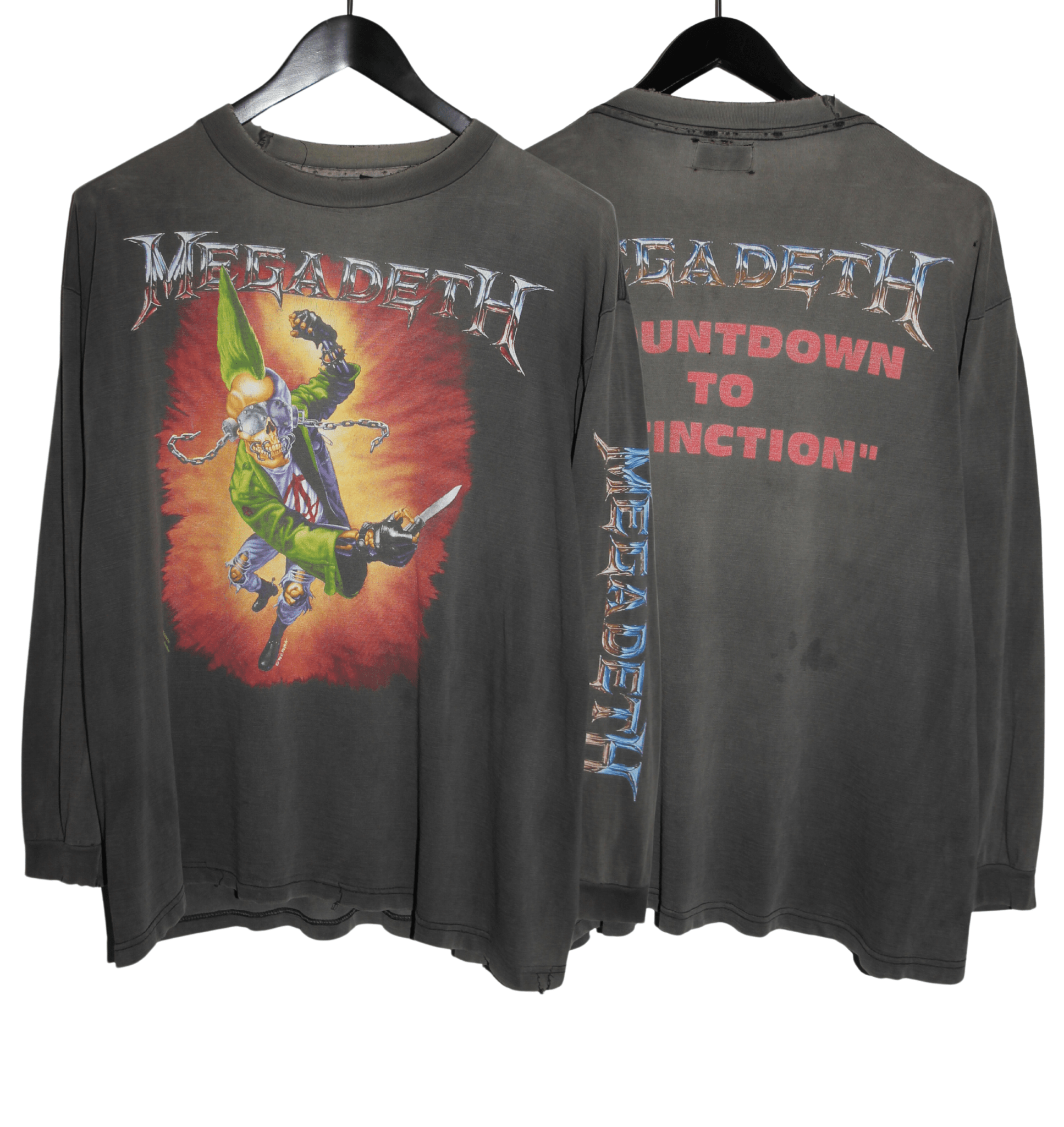 Megadeth 1993 Countdown To Extinction Long Sleeve - Faded AU