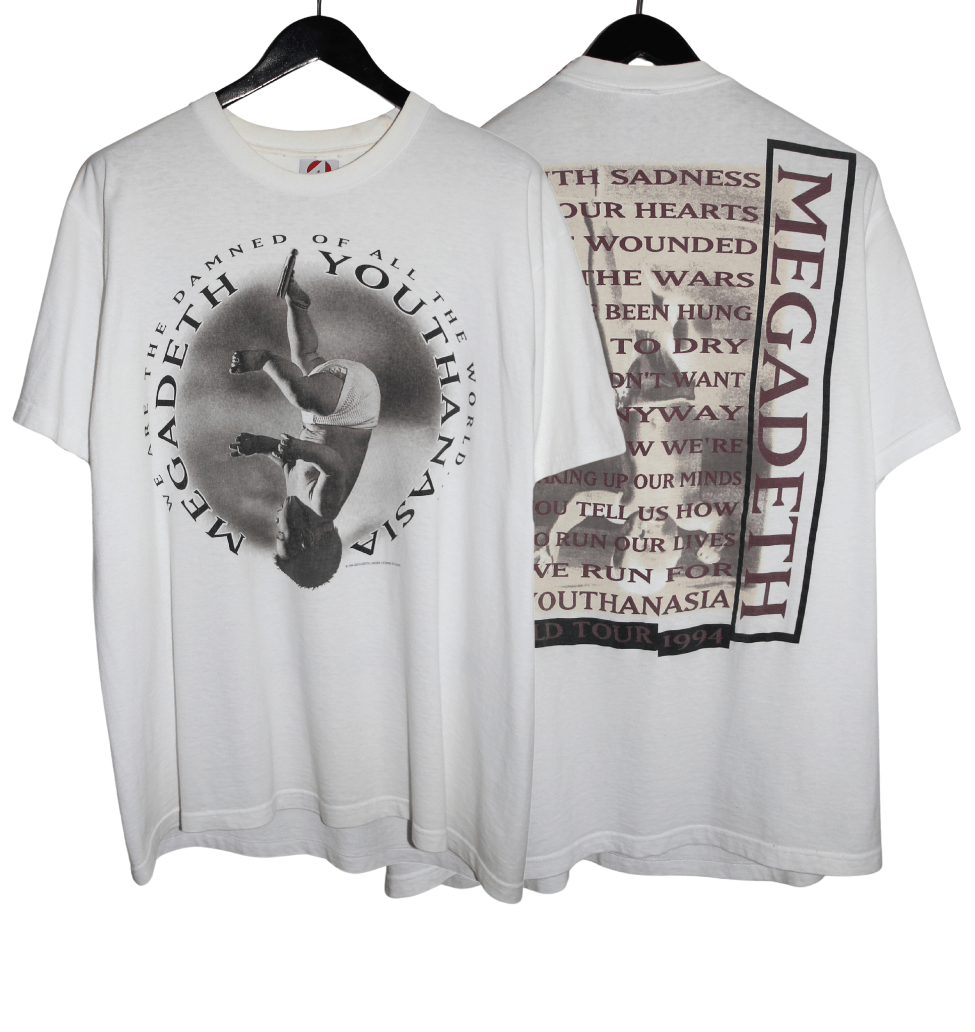 Megadeth 1994 Youthanasia Album Shirt - Faded AU