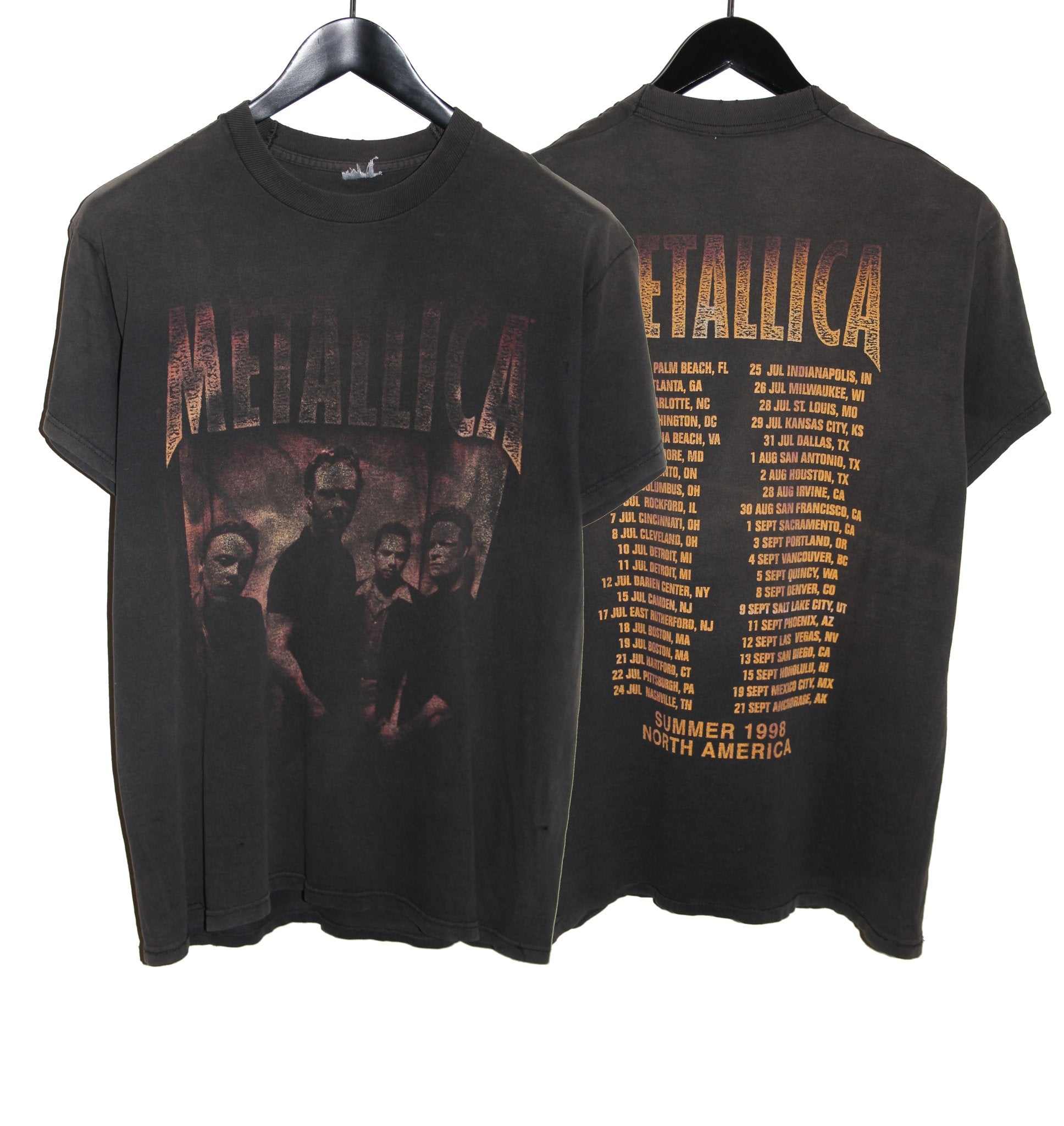 Metallica 1998 Poor Re - Touring Me North America Tour Shirt - Faded AU