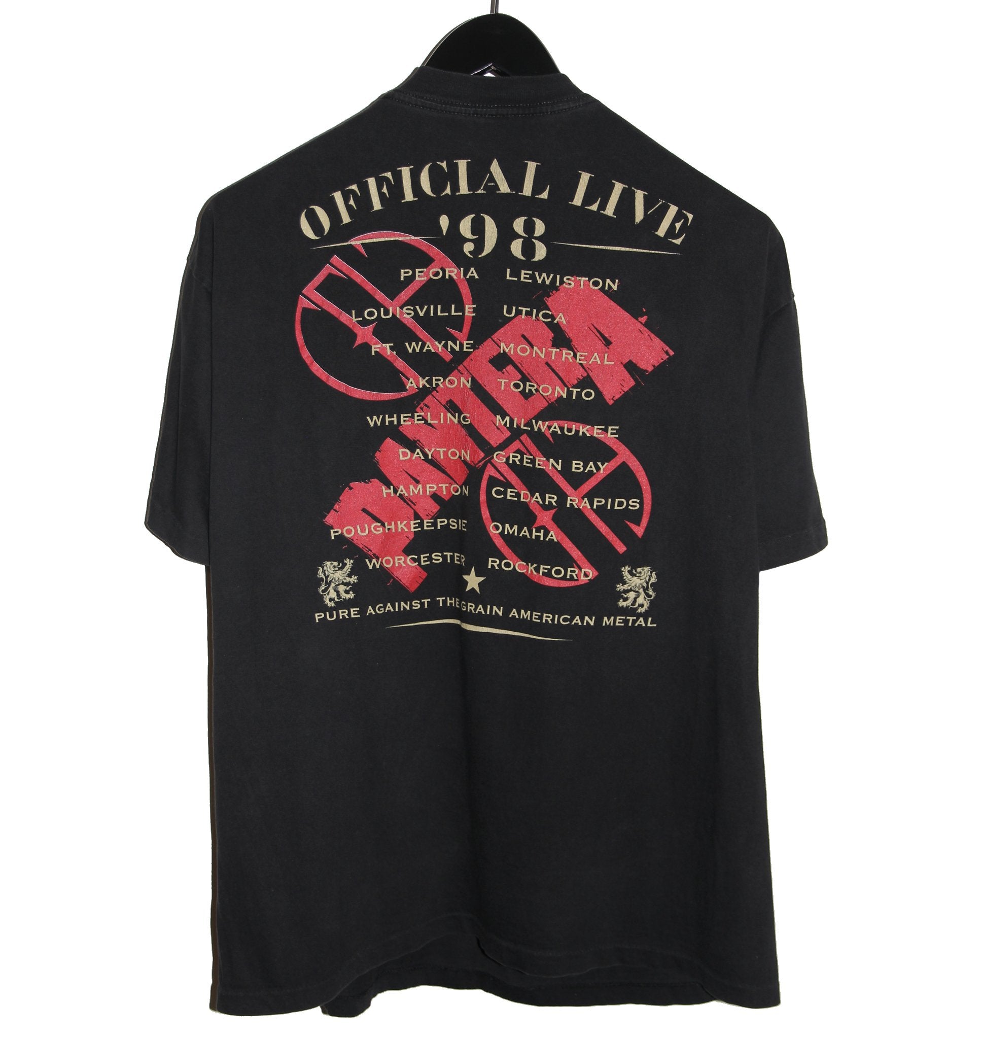 Pantera 1998 101 Proof Tour Shirt - Faded AU