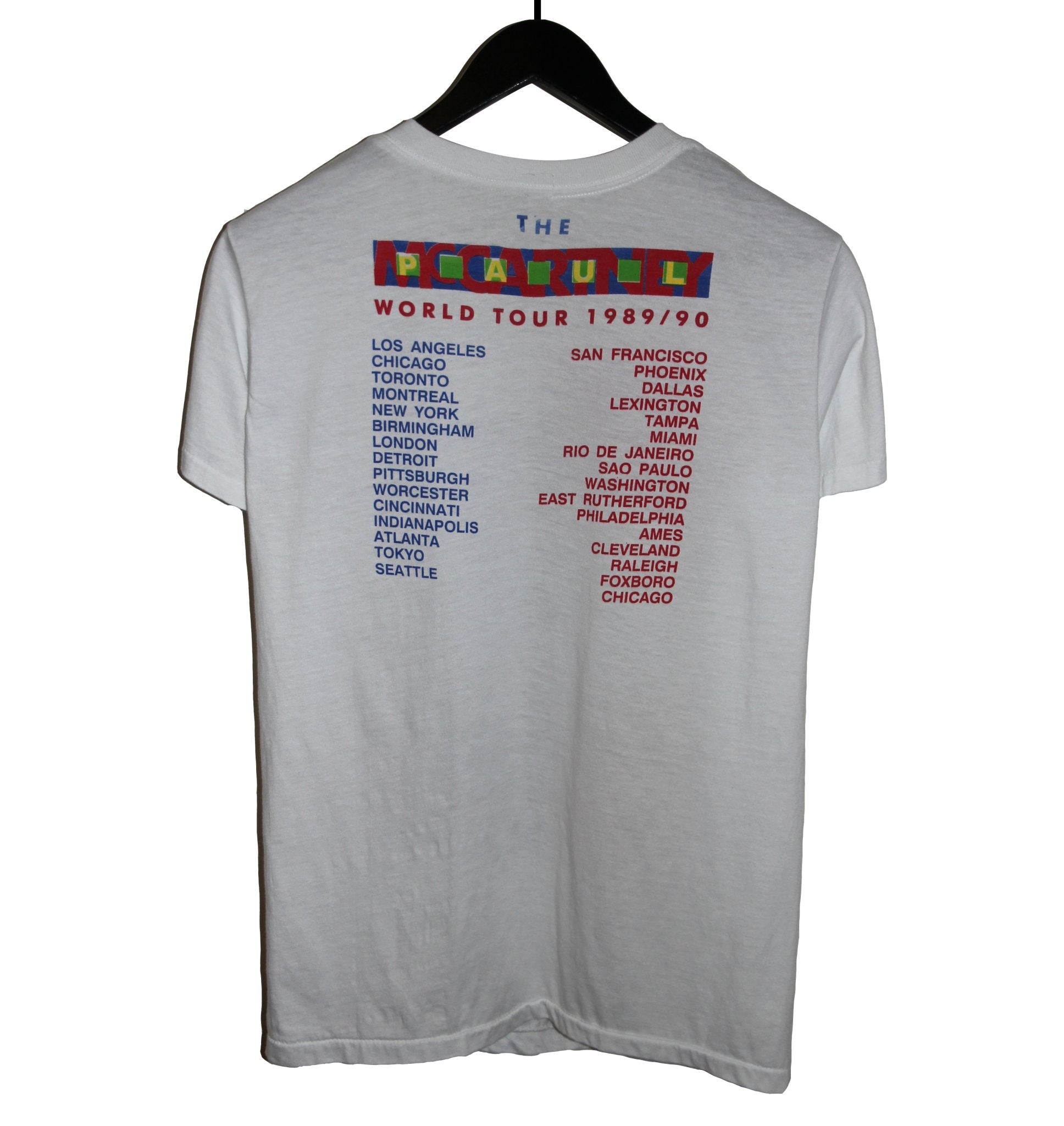 Paul McCartney 1989 World Tour Shirt - Faded AU