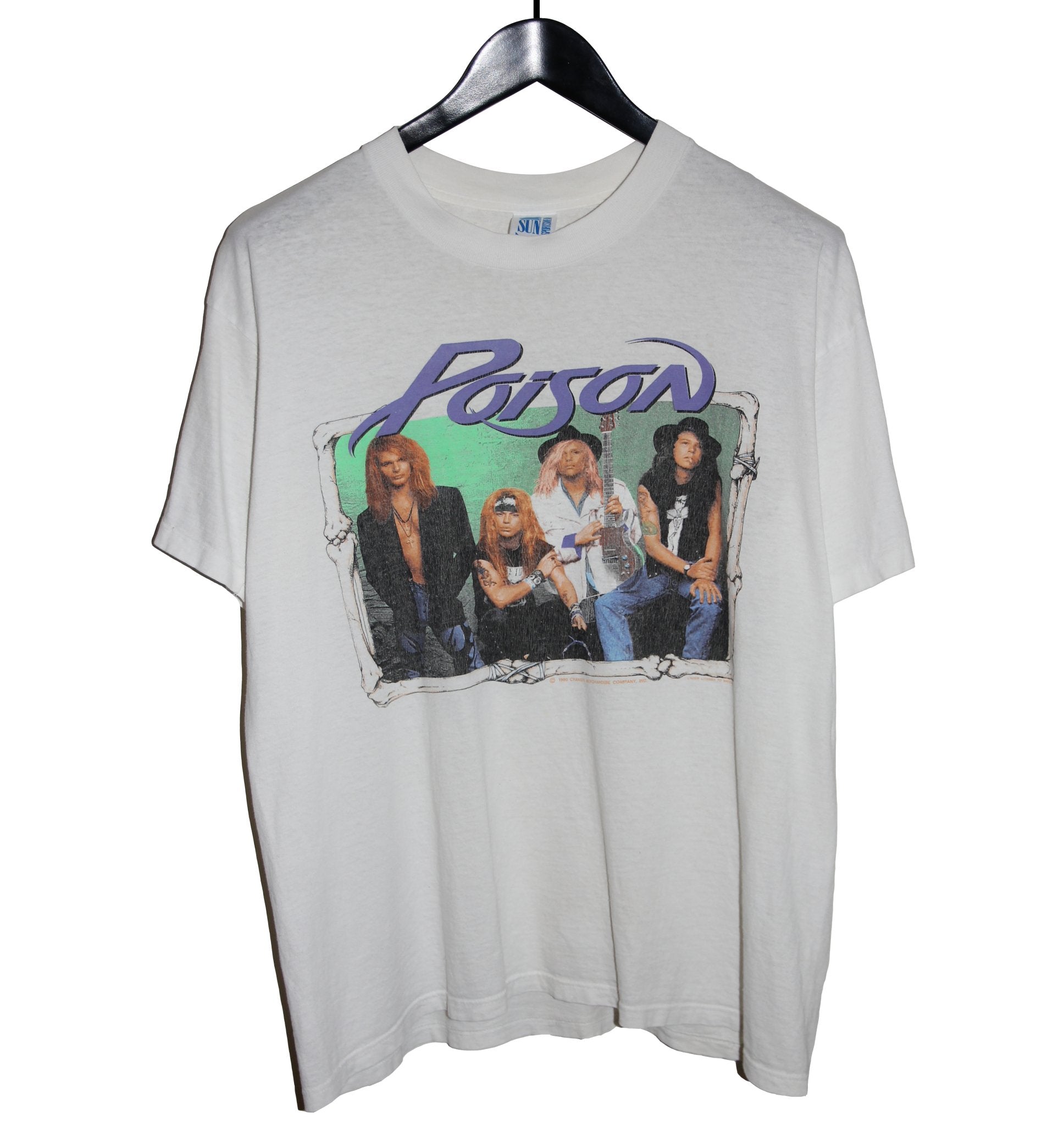 Poison 1990 Flesh & Blood Album Shirt - Faded AU