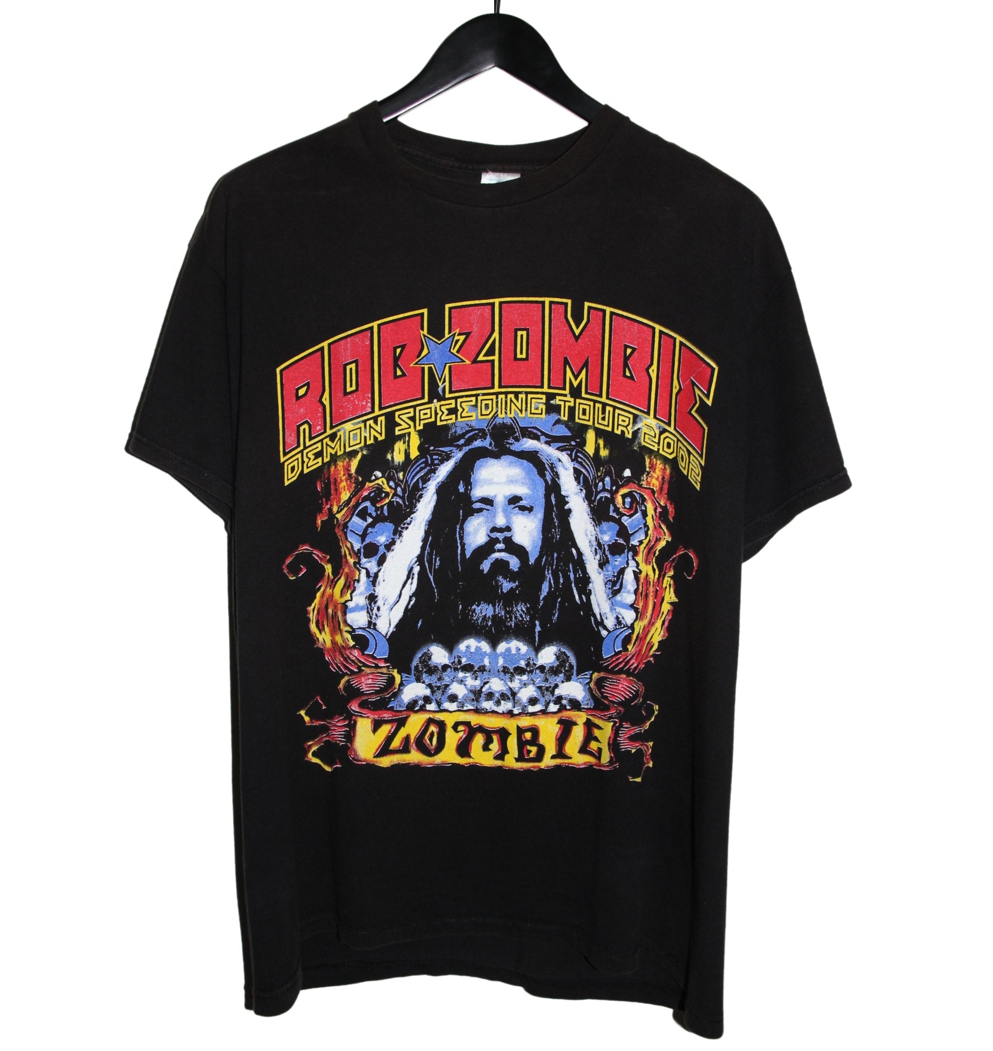 Rob Zombie 2002 Demon Speeding Tour Shirt - Faded AU