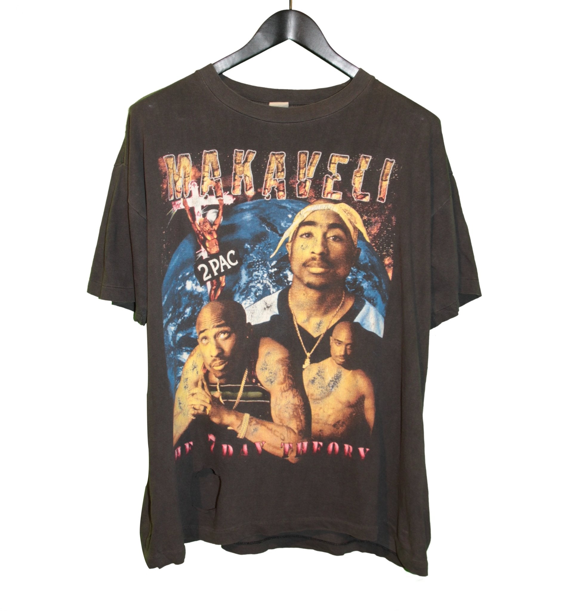 2PAC 1996 Makaveli Life of an Outlaw Rap Tee – Faded AU