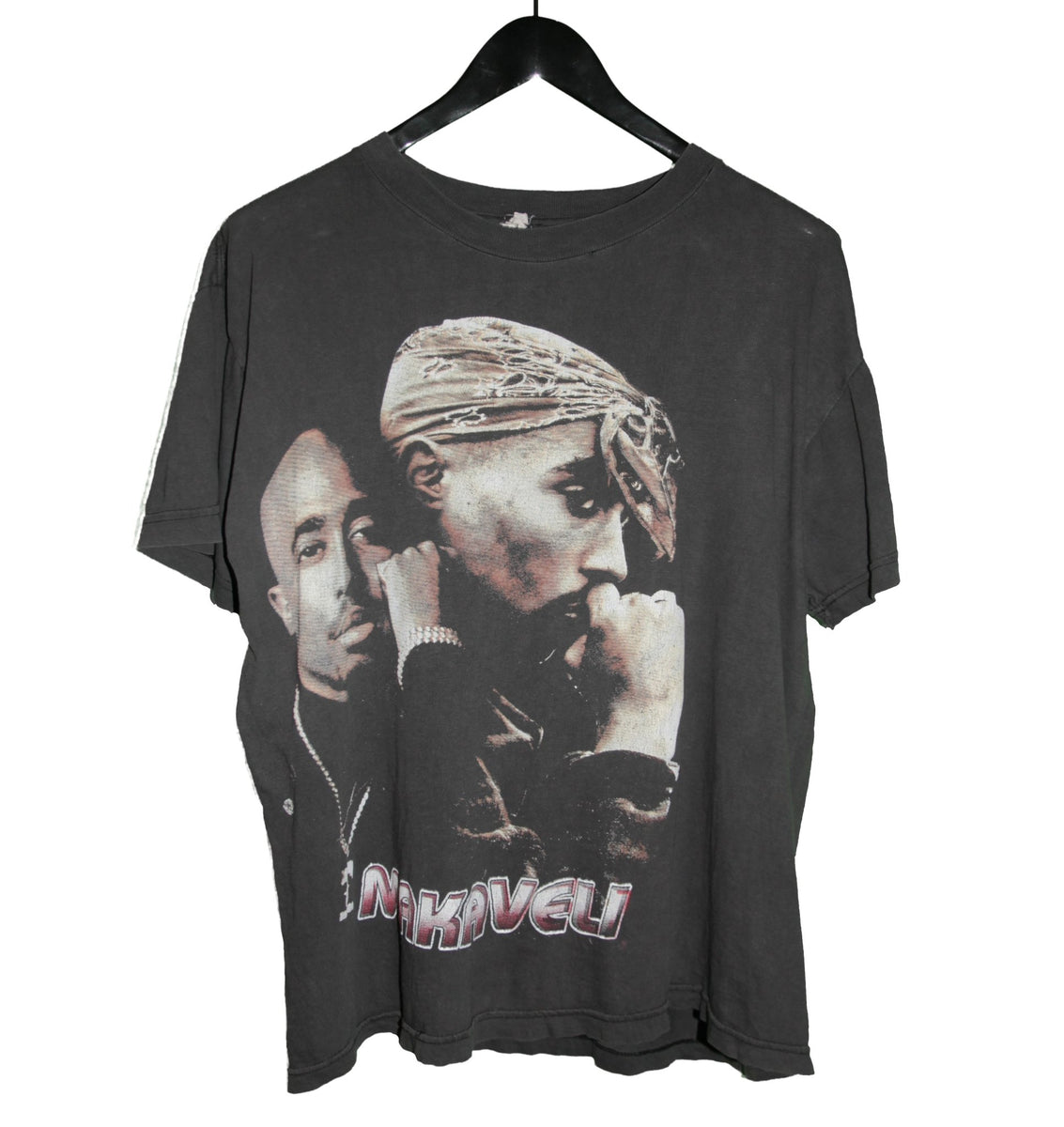 2PAC 90s Bootleg Memorial Rap Tee – Faded AU