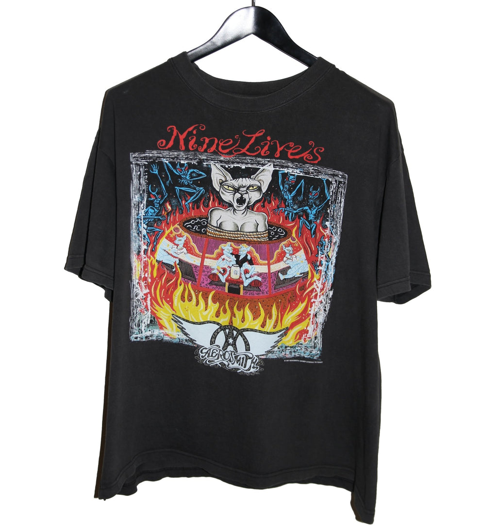 Aerosmith 1997 Nine Lives Album Shirt - Faded AU