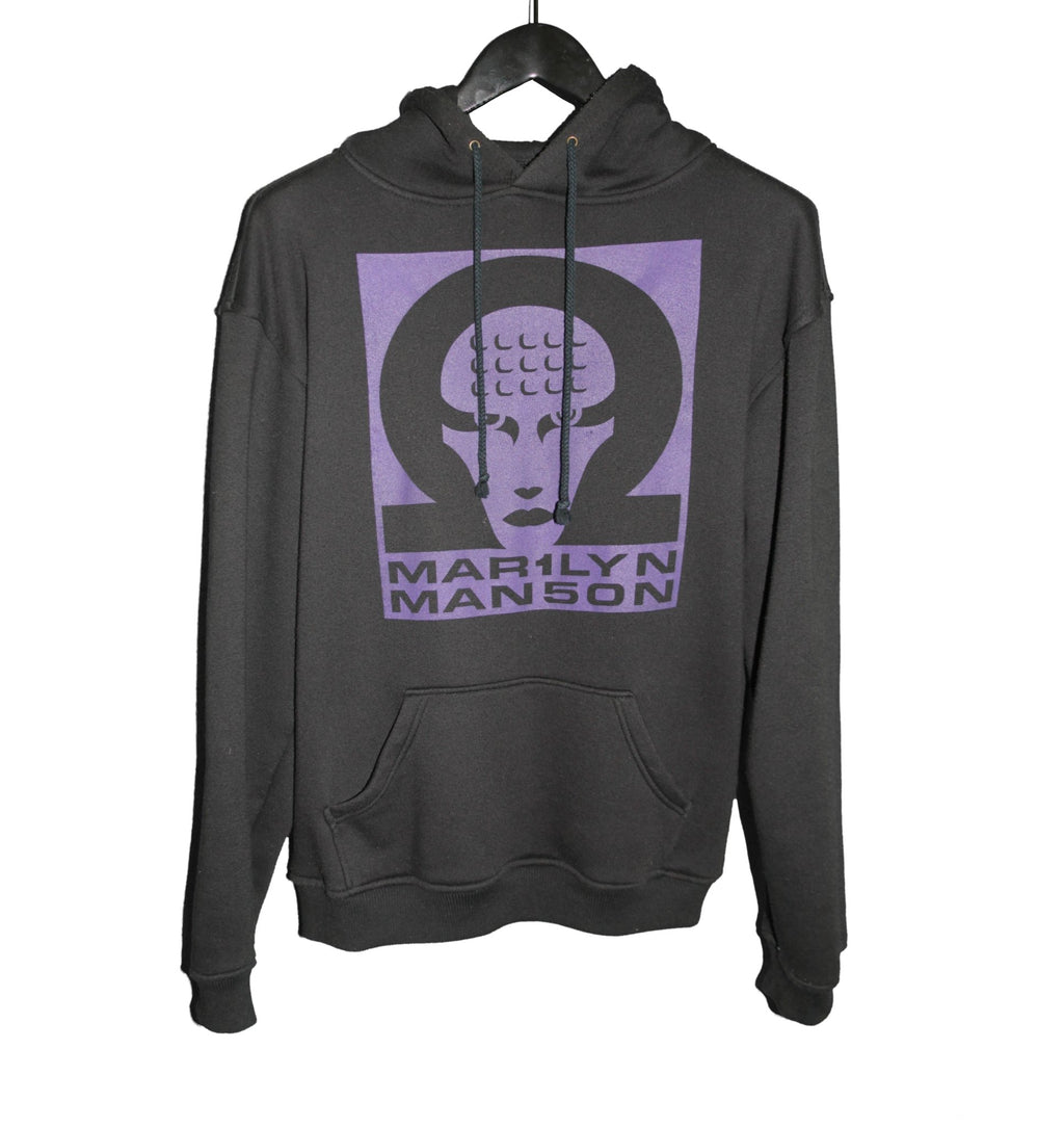 Bootleg Marilyn Manson 90s Omega Mechanical Hoodie - Faded AU