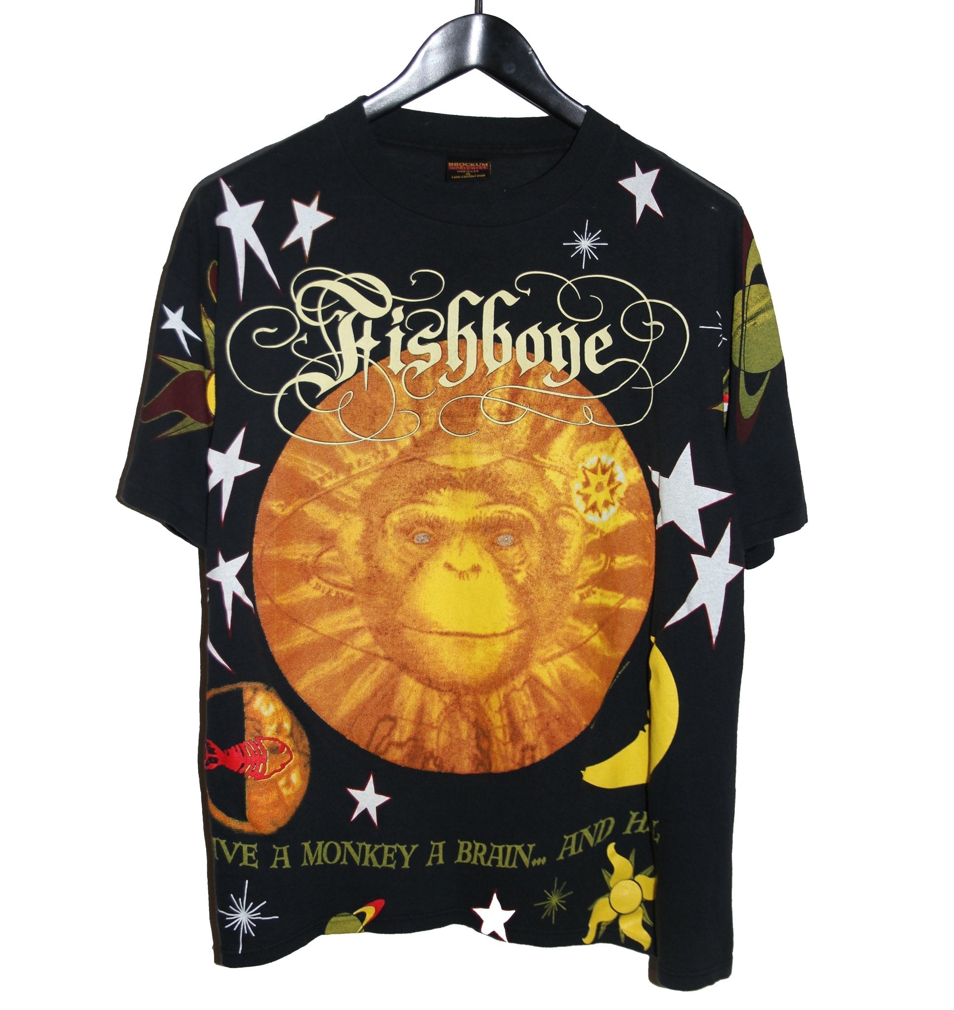 Fishbone 1993 Give A Monkey A Brain All Over Print Album Shirt - Faded AU