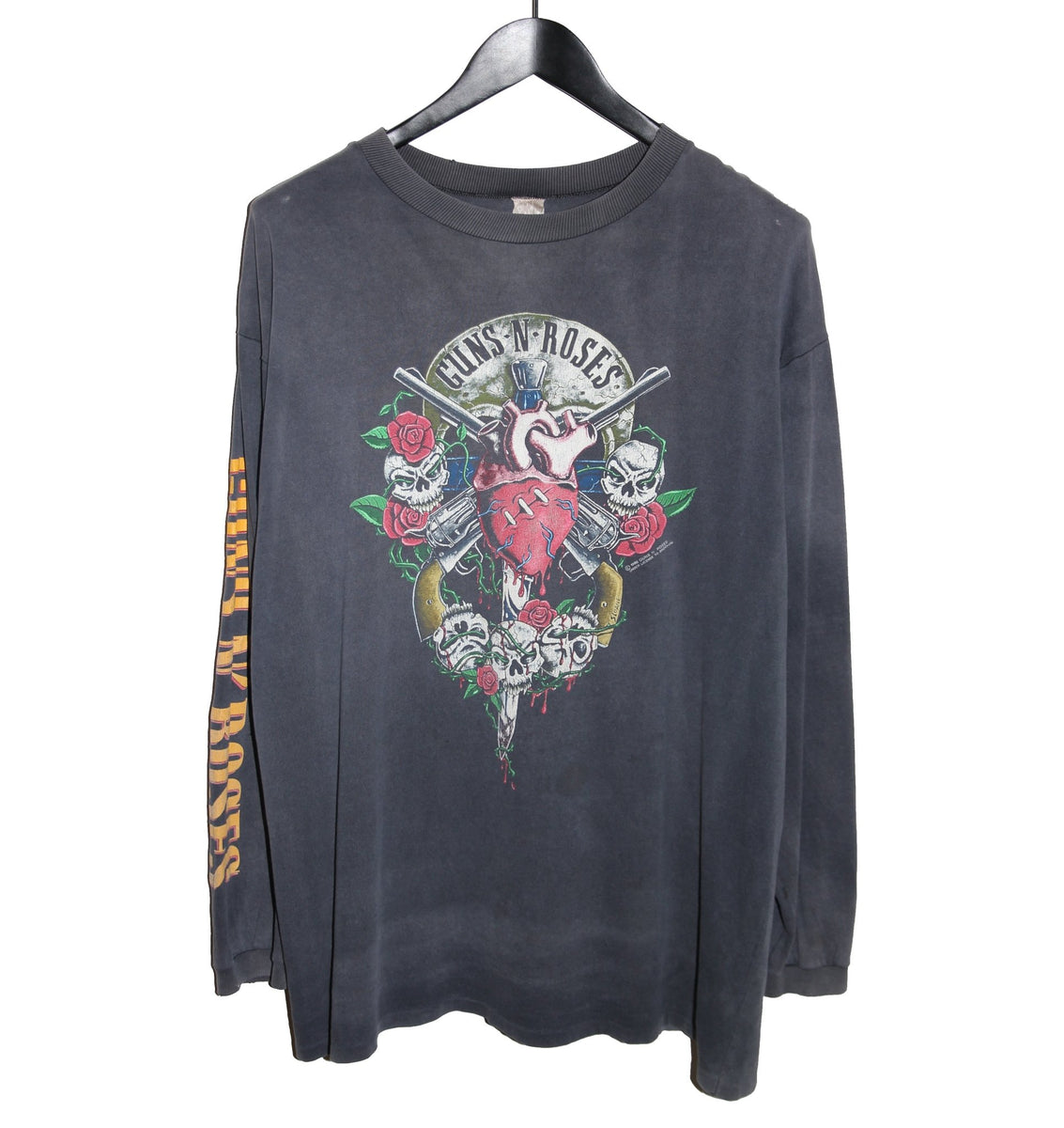 Guns N' Roses 1990 Skull & Dagger Long Sleeve – Faded Au