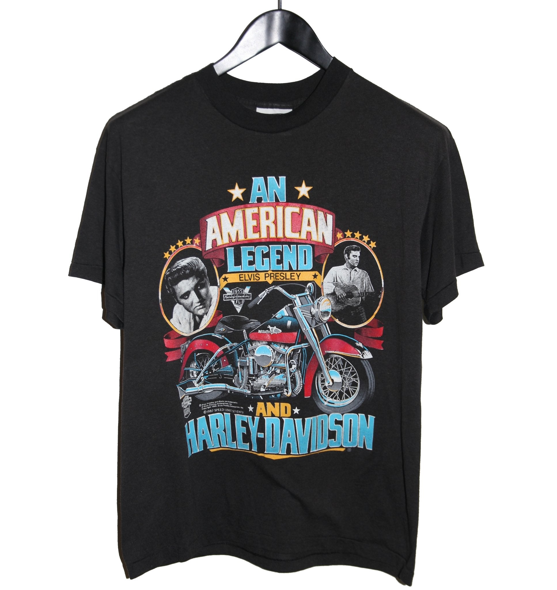 80´s HARLEY DAVIDSON Elvis Presley Tシャツ-