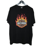 Harley Davidson 90's Flaming Logo Shirt - Faded AU