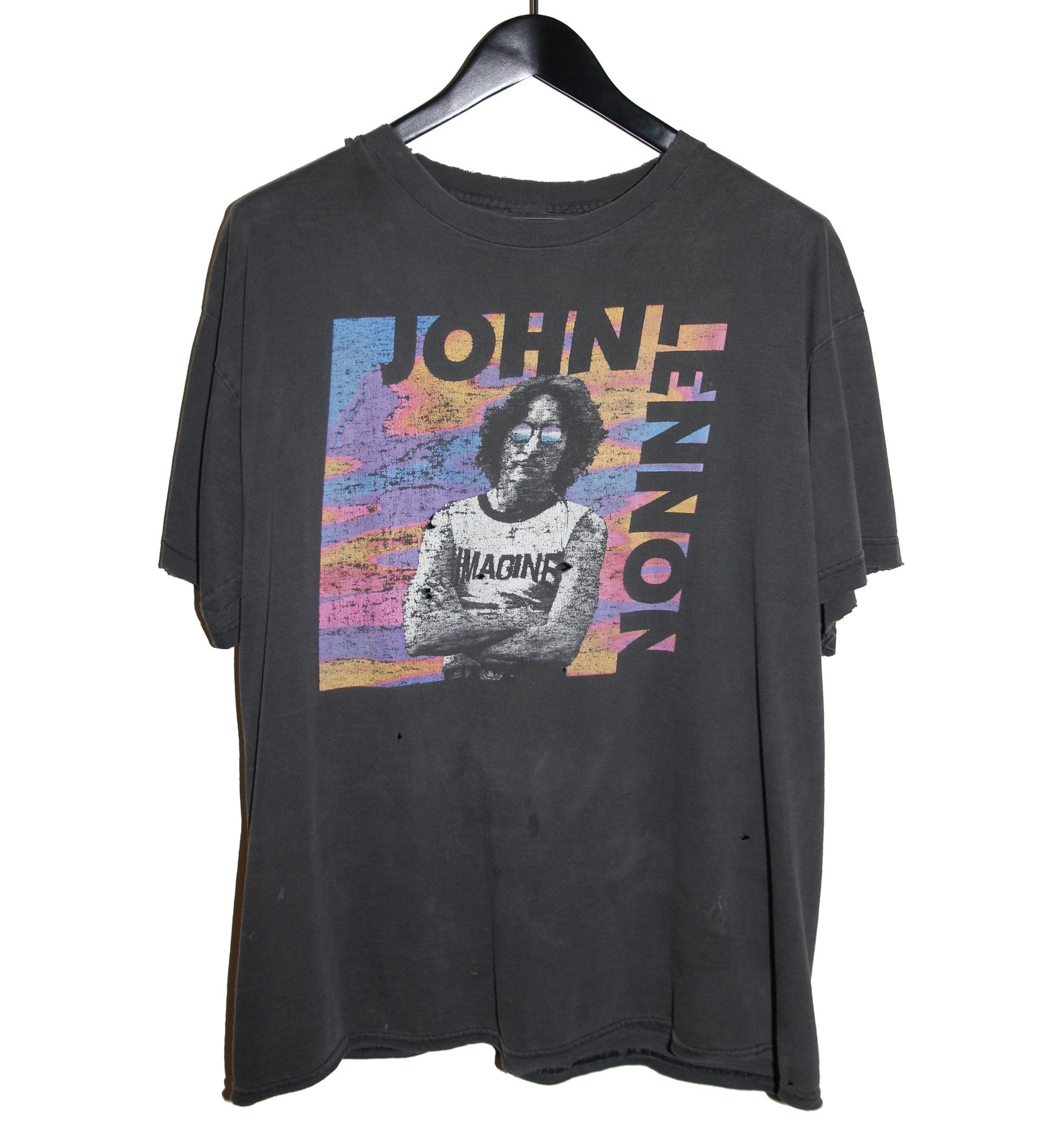 John Lennon 90's Psychedelic Memorial Shirt - Faded AU