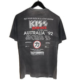 KISS 1992 Crazy Knights Revenge Tour Shirt - Faded AU