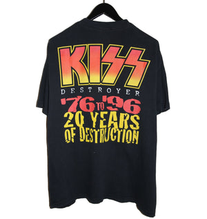 KISS 1996 20 Years of Destruction Anniversary Shirt - Faded AU