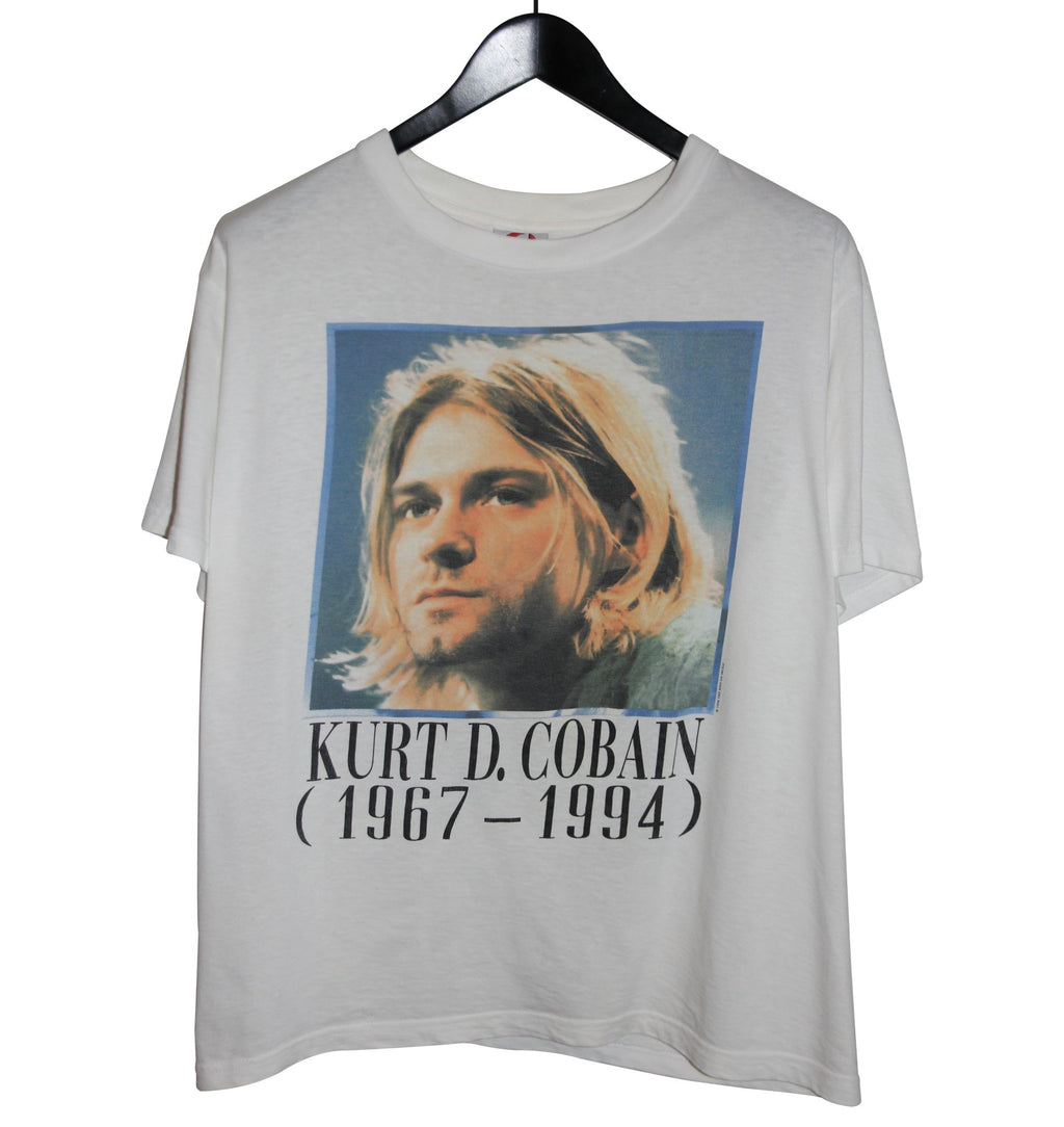 Kurt Cobain 1995 Portrait Memorial Shirt - Faded AU