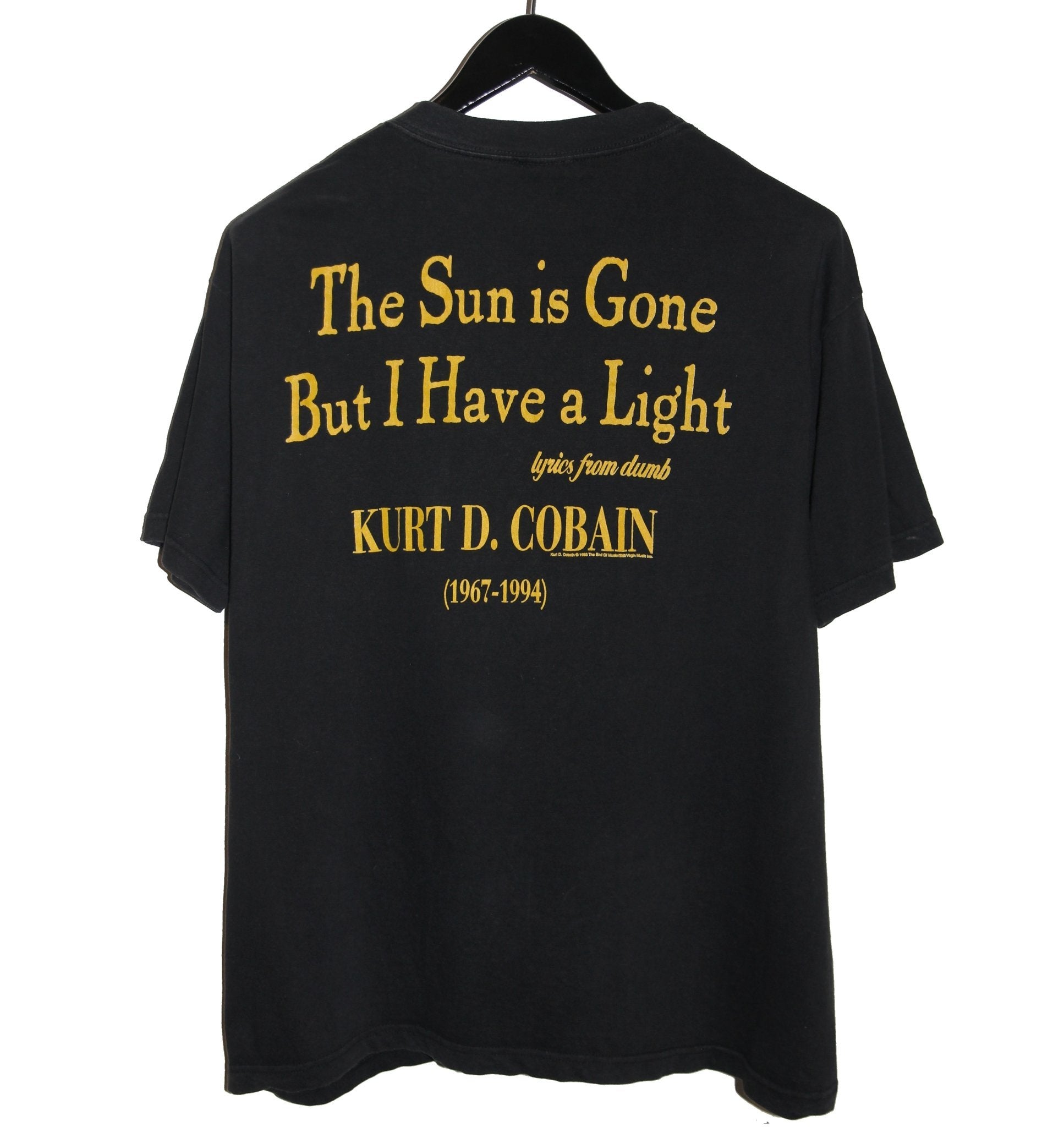 Kurt Cobain 1995 Sun is Gone Memorial Shirt - Faded AU