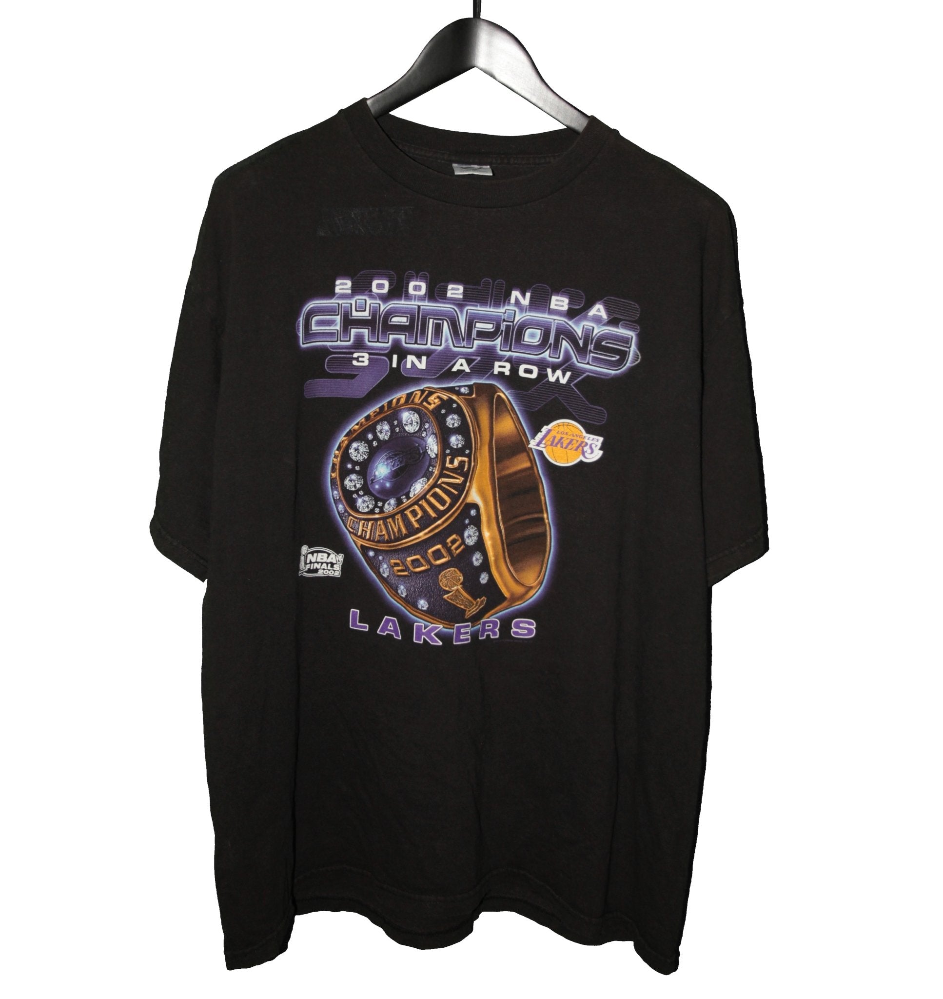 LA Lakers 2002 3 Peat NBA Championship Shirt