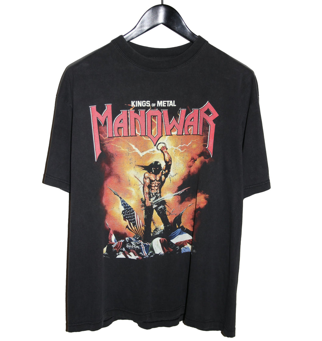 Manowar 90's Kings of Metal Album Shirt - Faded AU