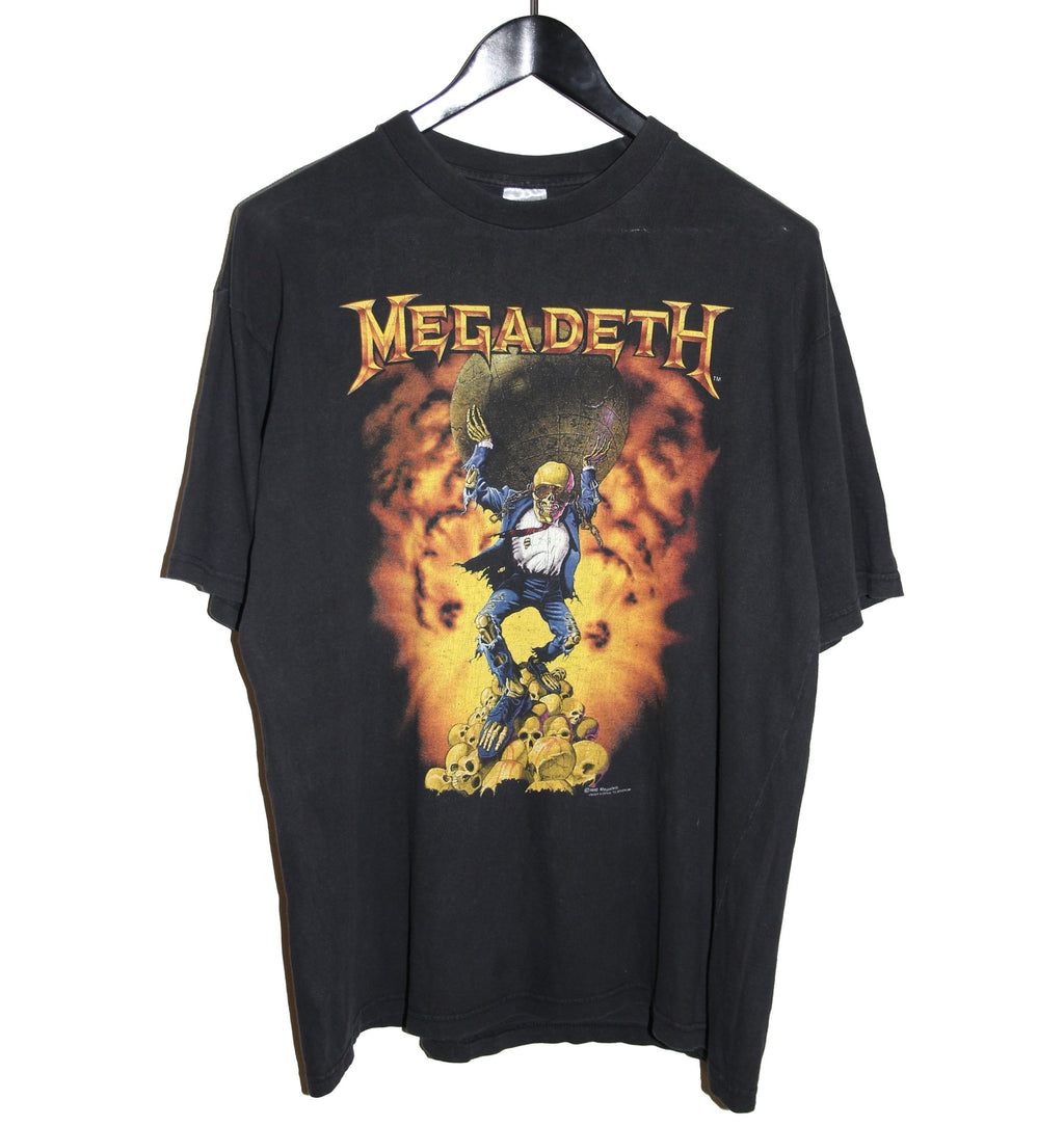 Megadeth 1991 Oxidation Of The Nations World Tour Shirt - Faded AU