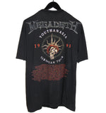 Megadeth 1995 Youthanasia Tour Shirt - Faded AU