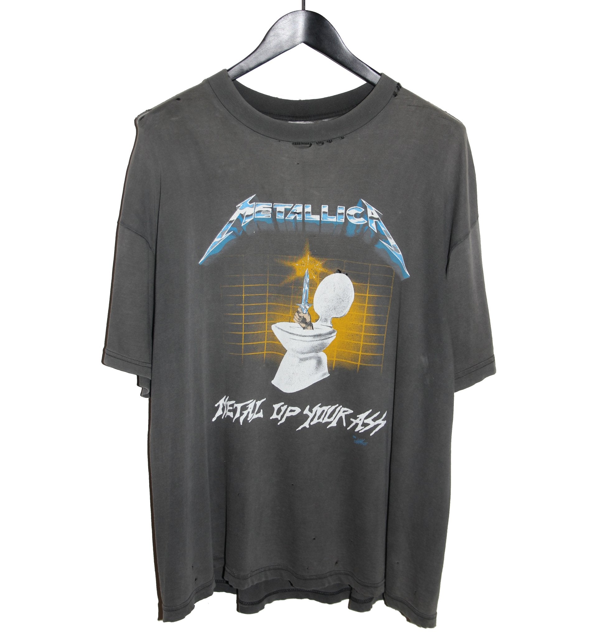 Metallica 1987 Metal Up Your Ass Shirt - Faded AU