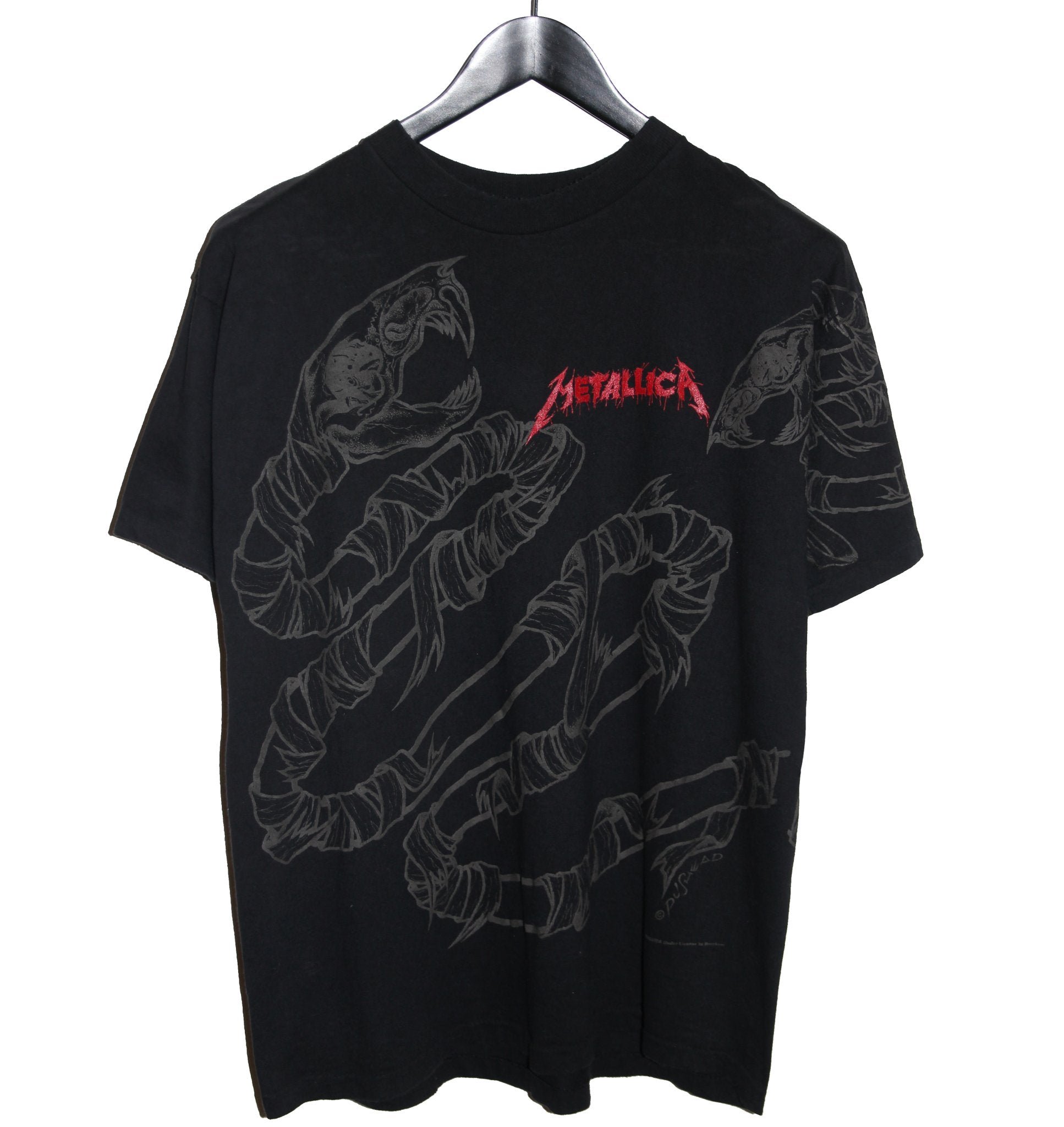 Metallica 1992 Pushead All Over Print Shirt - Faded AU