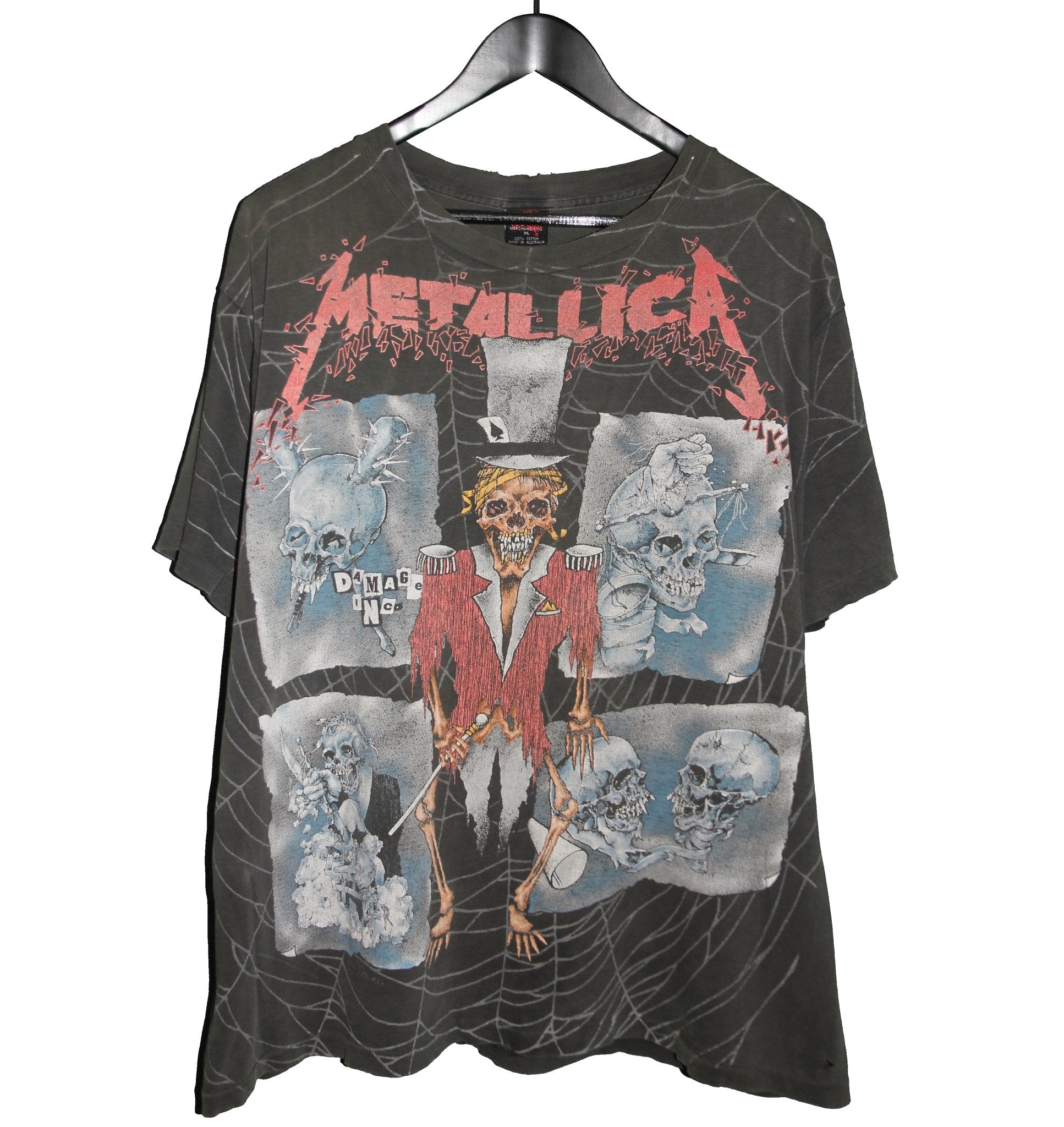 Metallica 1992 Ringmaster Pushead All Over Print Shirt – Faded AU