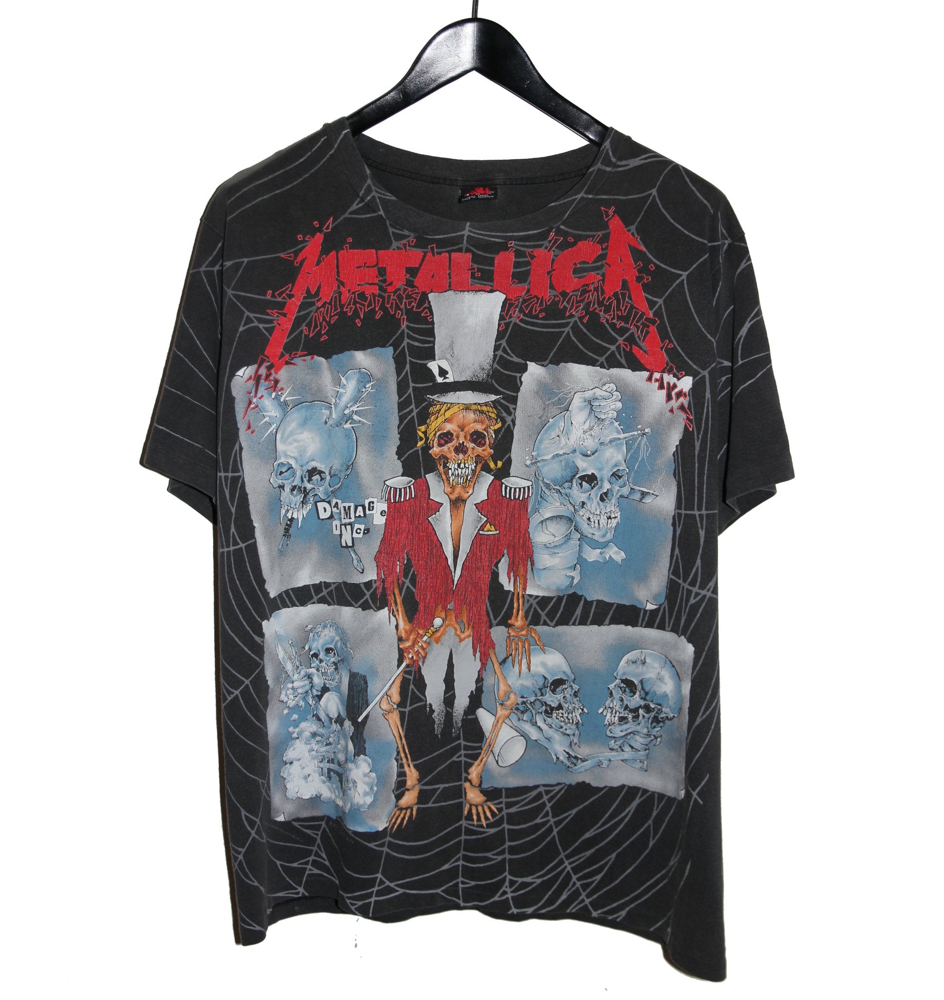 Metallica 1992 Ringmaster Pushead All Over Print Shirt - Faded AU