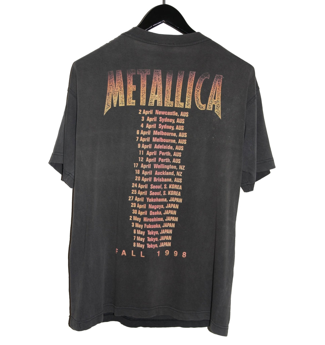 Metallica 1998 Poor Re-Touring Me Oceania Tour Shirt – Faded AU