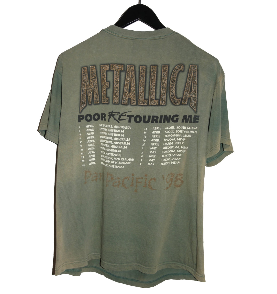 Metallica 1998 Poor Retouring Me Shirt – Faded AU