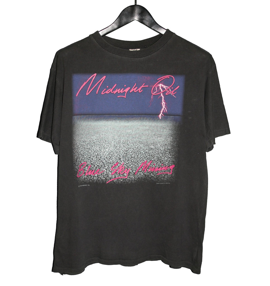 Midnight Oil 1990 Blue Sky Mining Tour Shirt - Faded AU