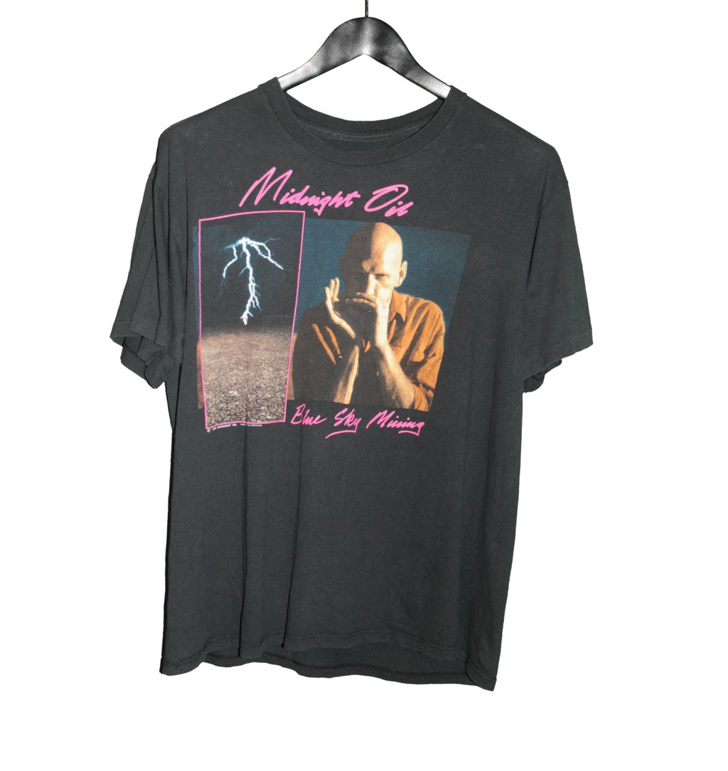 Midnight Oil 1990 Blue Sky Mining Tour Shirt - Faded AU