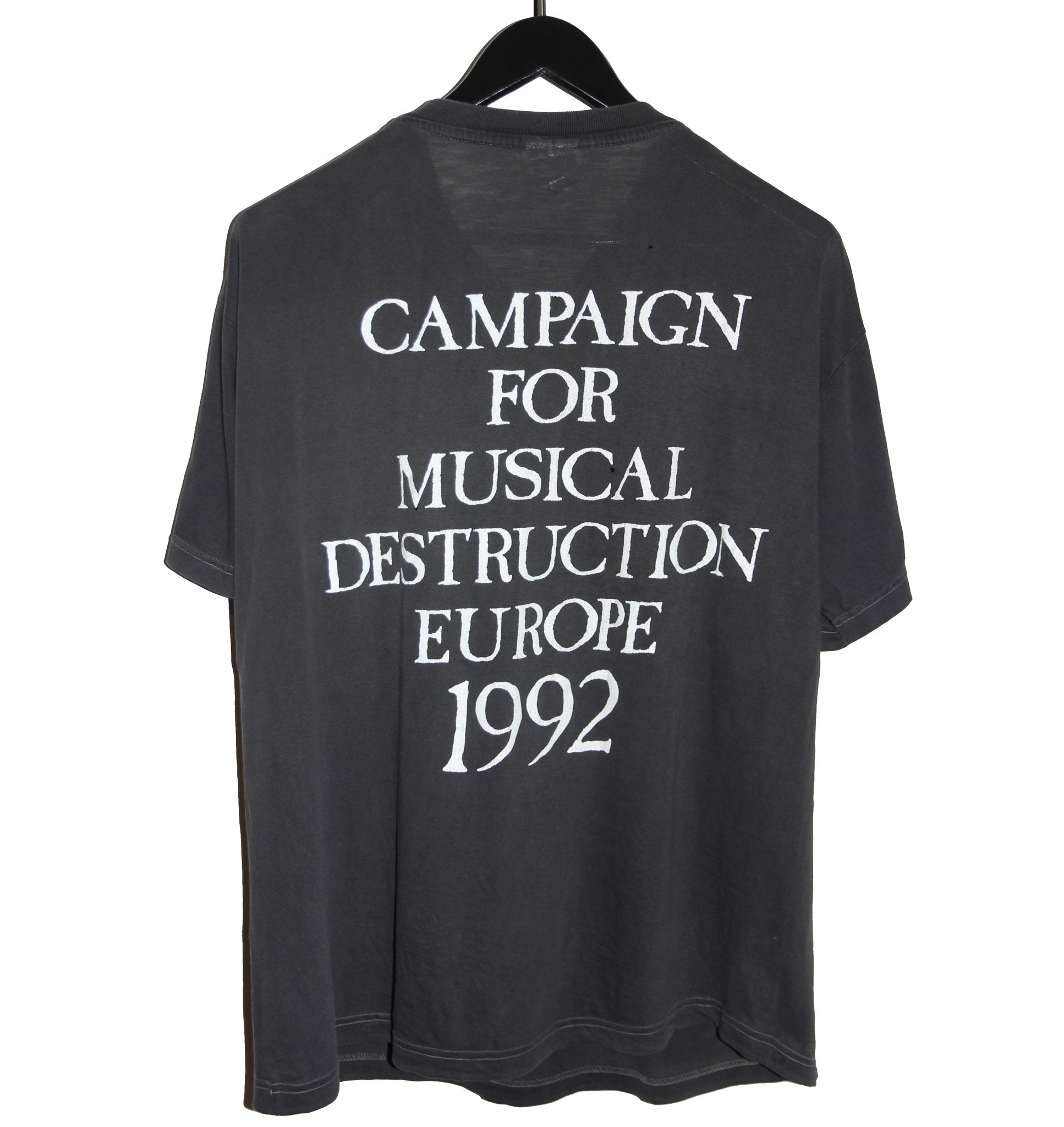 Napalm Death 1992 Campaign For Musical Destruction Tour Shirt - Faded AU