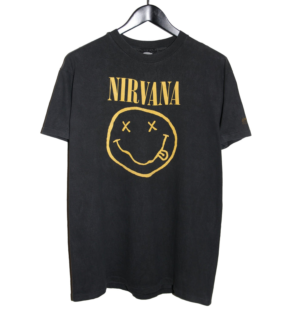 Nirvana 1992 Smiley DGC Promotional Shirt - Faded AU