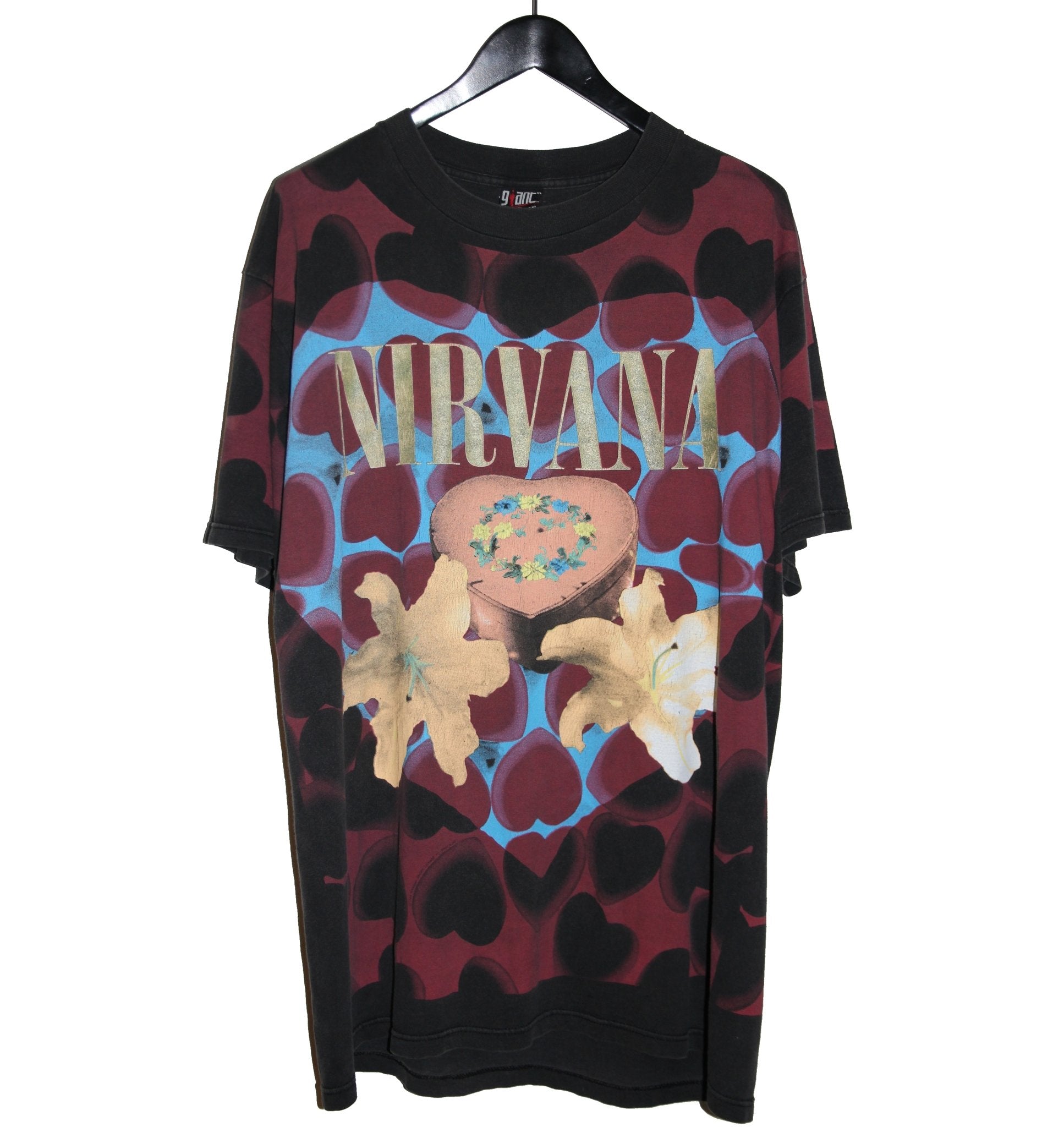 Nirvana 1993 Heart Shaped Box All Over Print Shirt - Faded AU