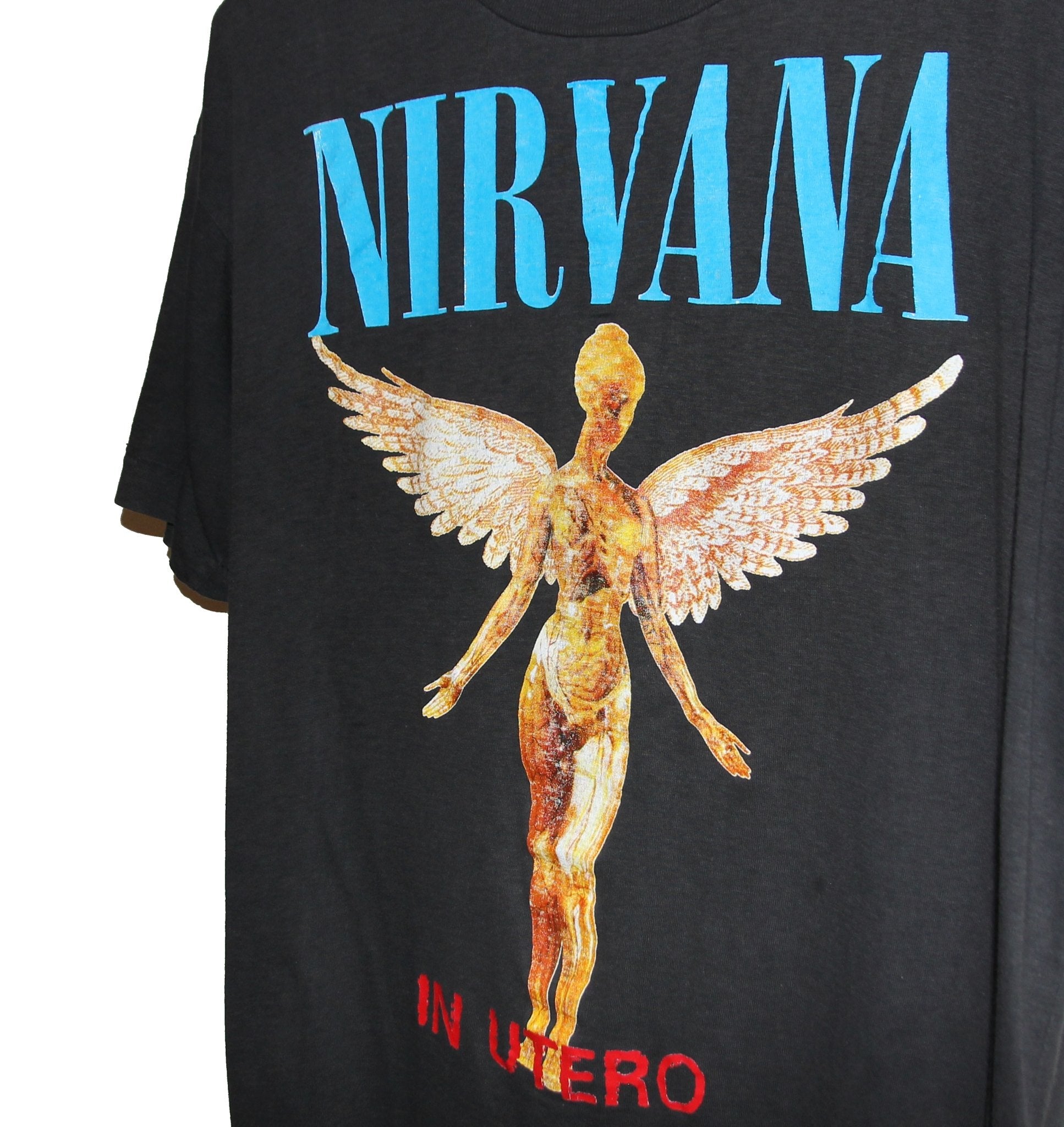 Nirvana 1993 In Utero Bootleg Shirt LARGE – Faded AU