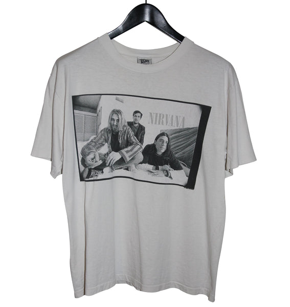 Nirvana 1996 Band Portrait Shirt LARGE