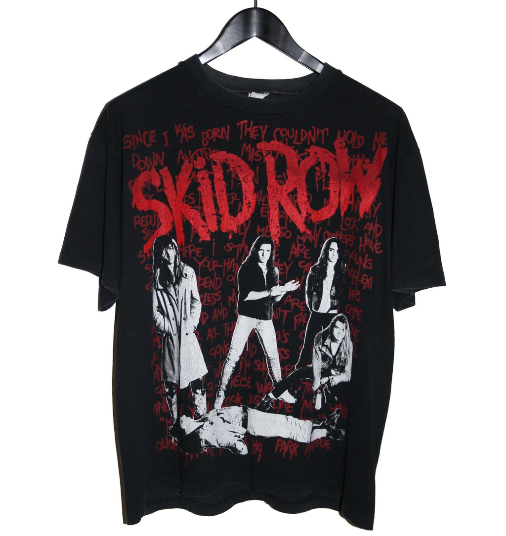 Skid Row 1990 I Survived Skid Row Live Tour Shirt - Faded AU