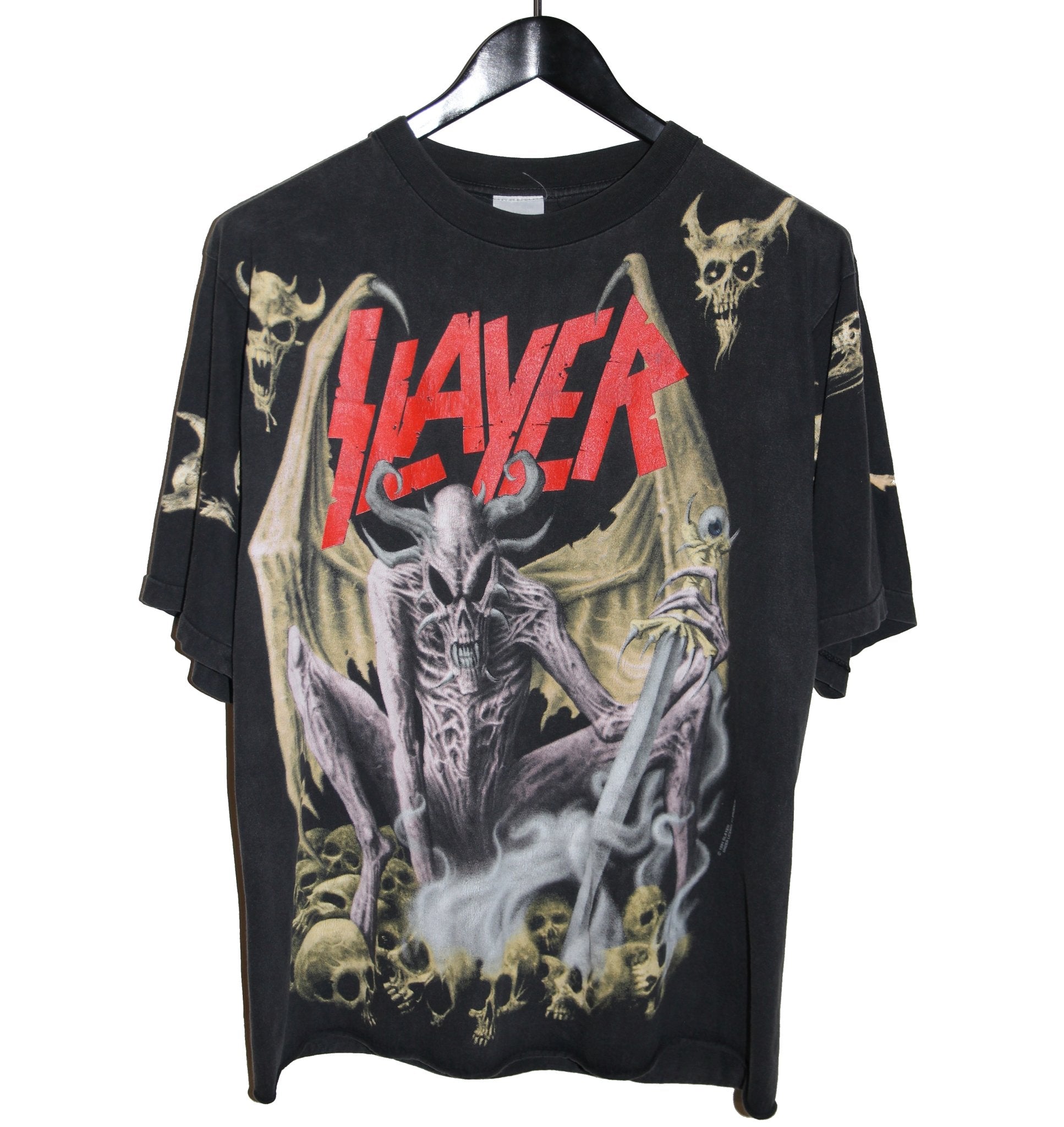 Slayer 1993 Pink Demon All Over Print Shirt - Faded AU